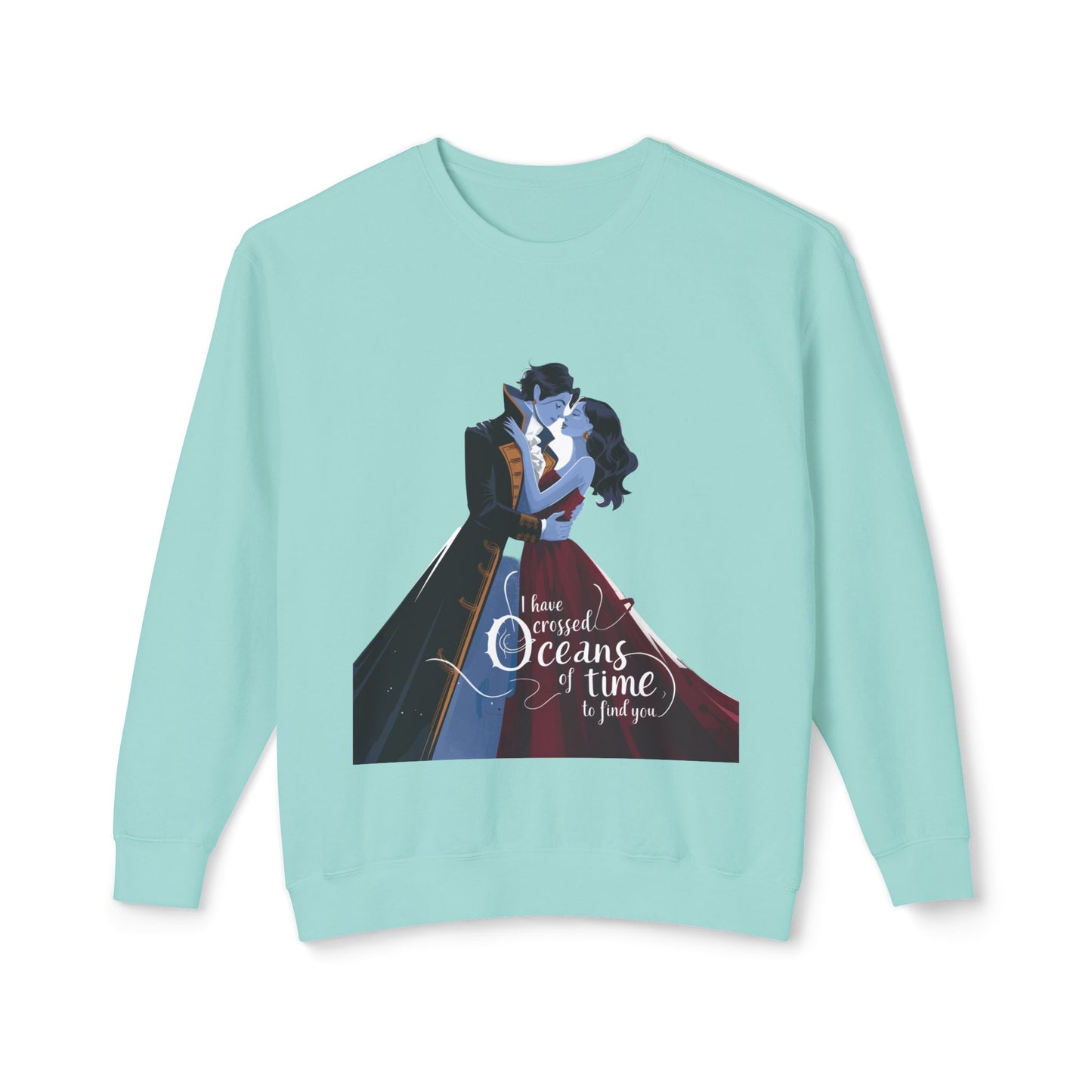 Love Across Time Crewneck Sweatshirt - Unisex Romantic Design