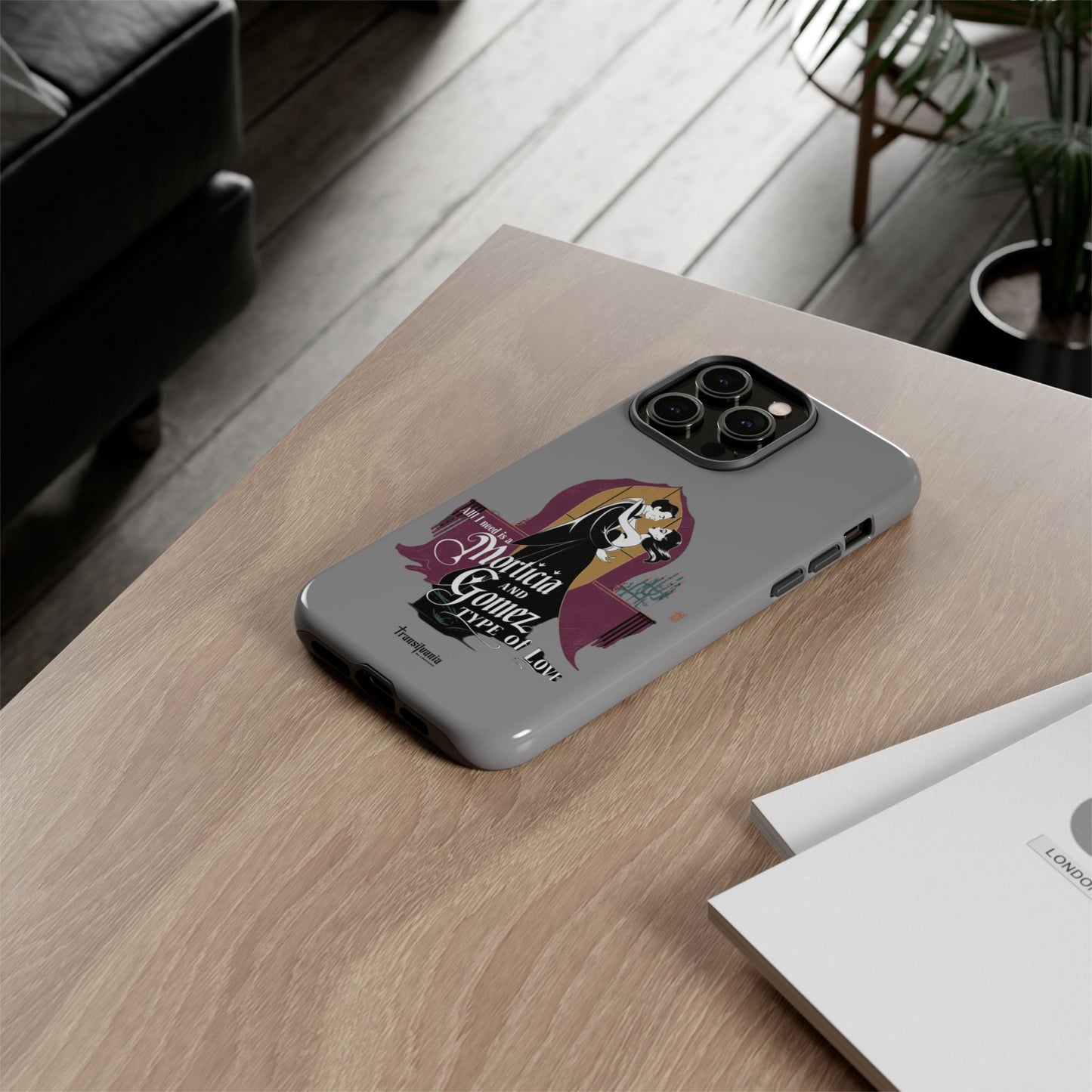 Morticia and Gomez Love Phone Case - Stylish Tough Protection with Gothic Charm