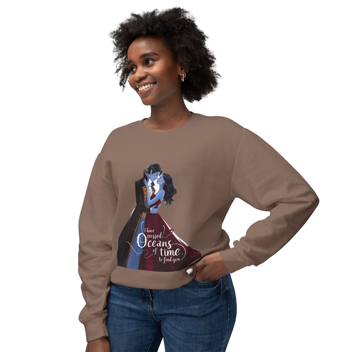 Love Across Time Crewneck Sweatshirt - Unisex Romantic Design