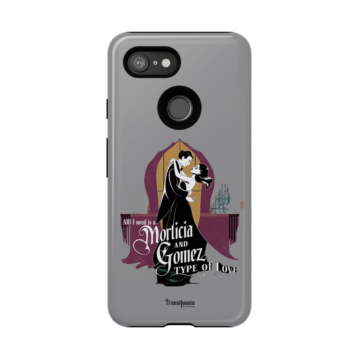 Morticia and Gomez Love Phone Case - Stylish Tough Protection with Gothic Charm