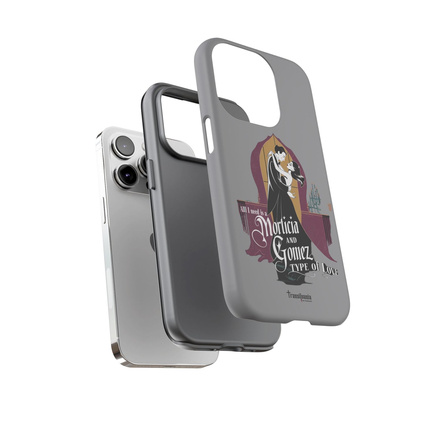 Morticia and Gomez Love Phone Case - Stylish Tough Protection with Gothic Charm