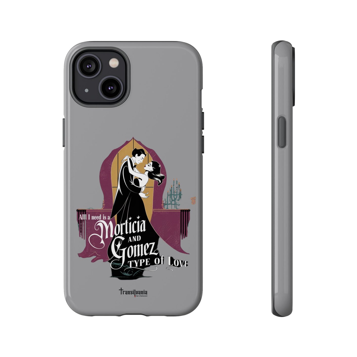 Morticia and Gomez Love Phone Case - Stylish Tough Protection with Gothic Charm