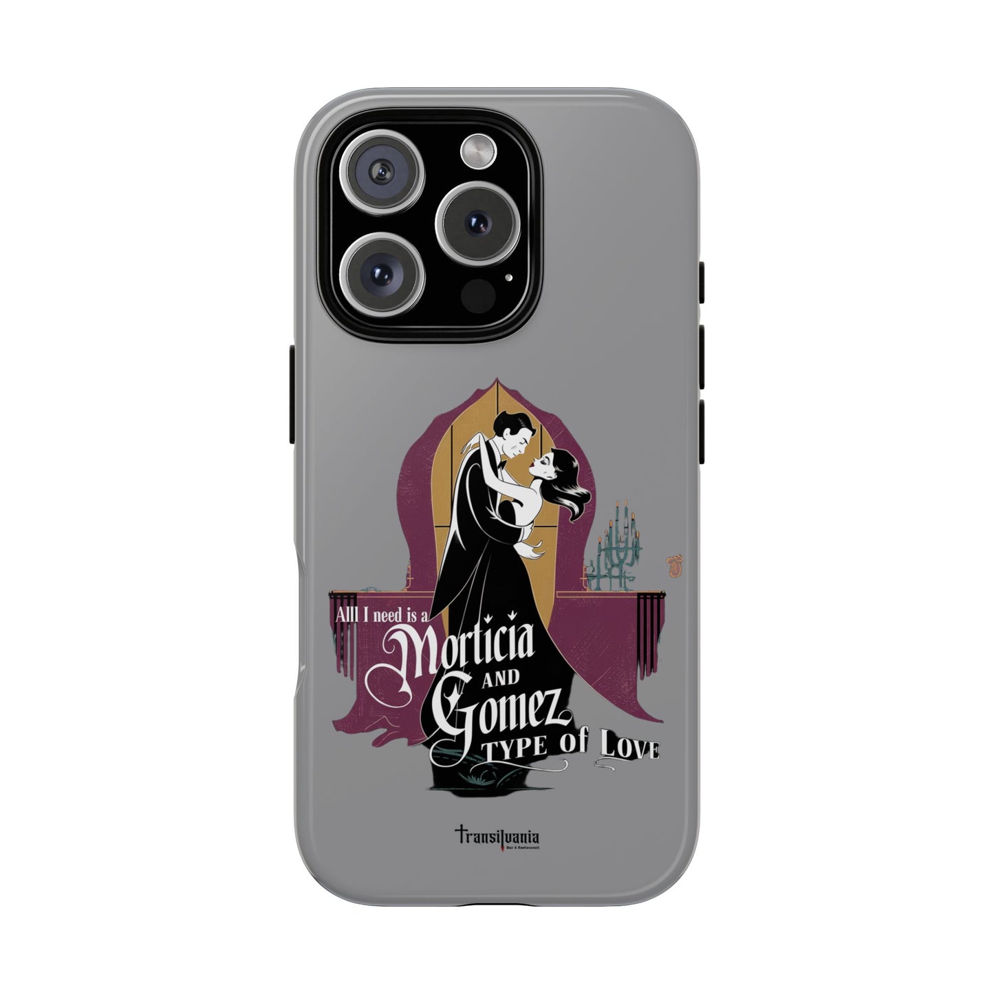 Morticia and Gomez Love Phone Case - Stylish Tough Protection with Gothic Charm
