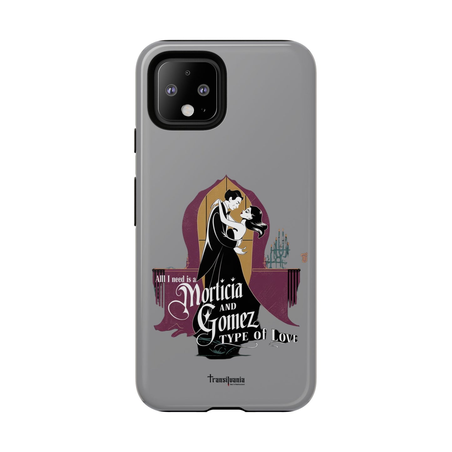 Morticia and Gomez Love Phone Case - Stylish Tough Protection with Gothic Charm