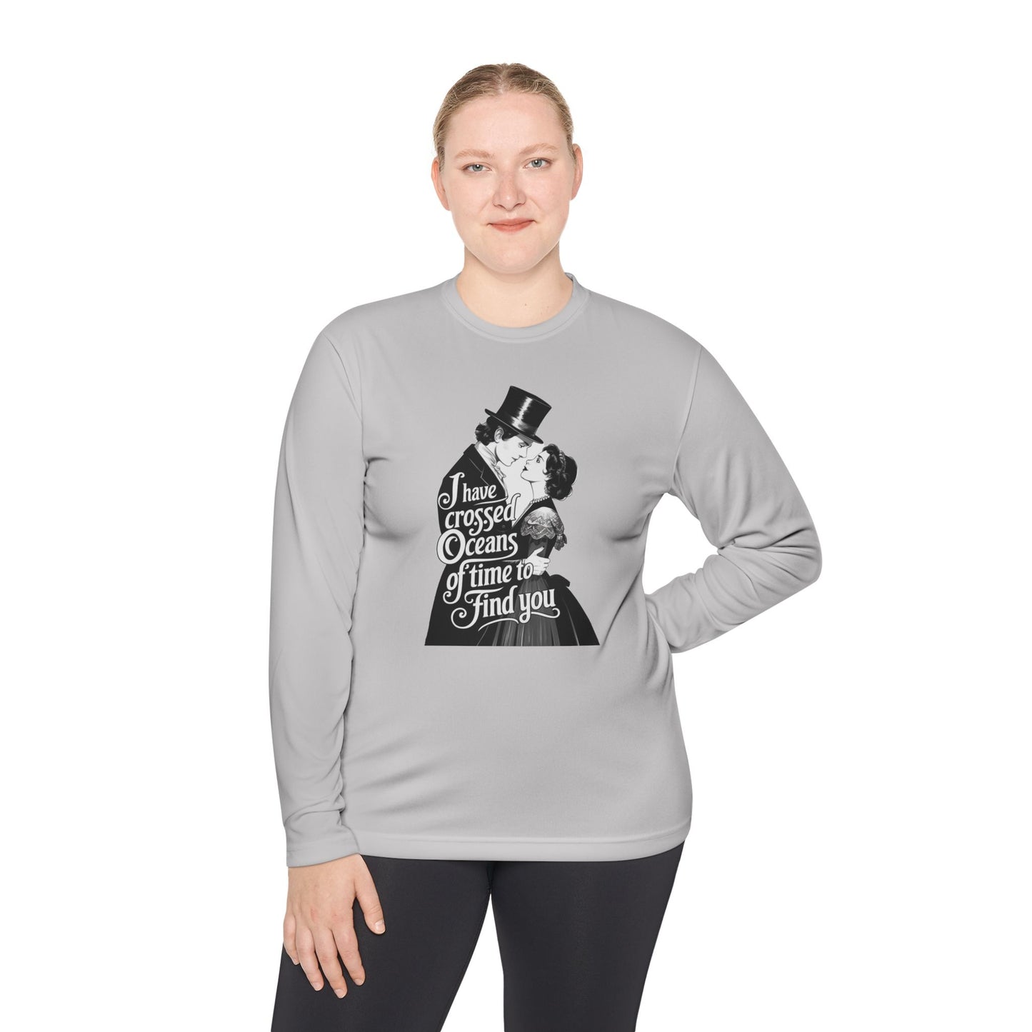 Unisex Lightweight Long Sleeve Tee - 'I Have Crossed Oceans of Time to Find You' Design