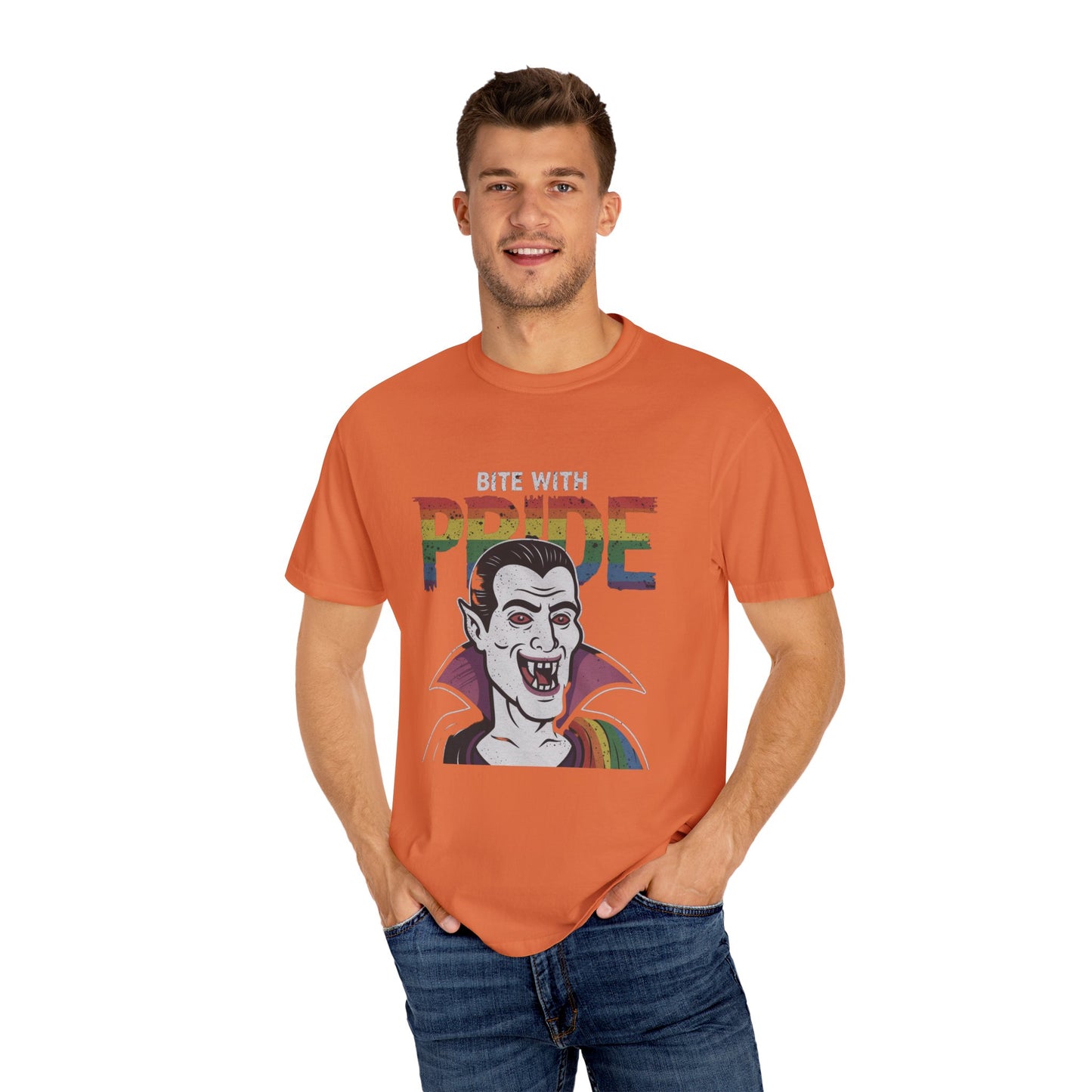 Pride-Inspired Vampire T-Shirt - Bite with Pride, Transylvania Back