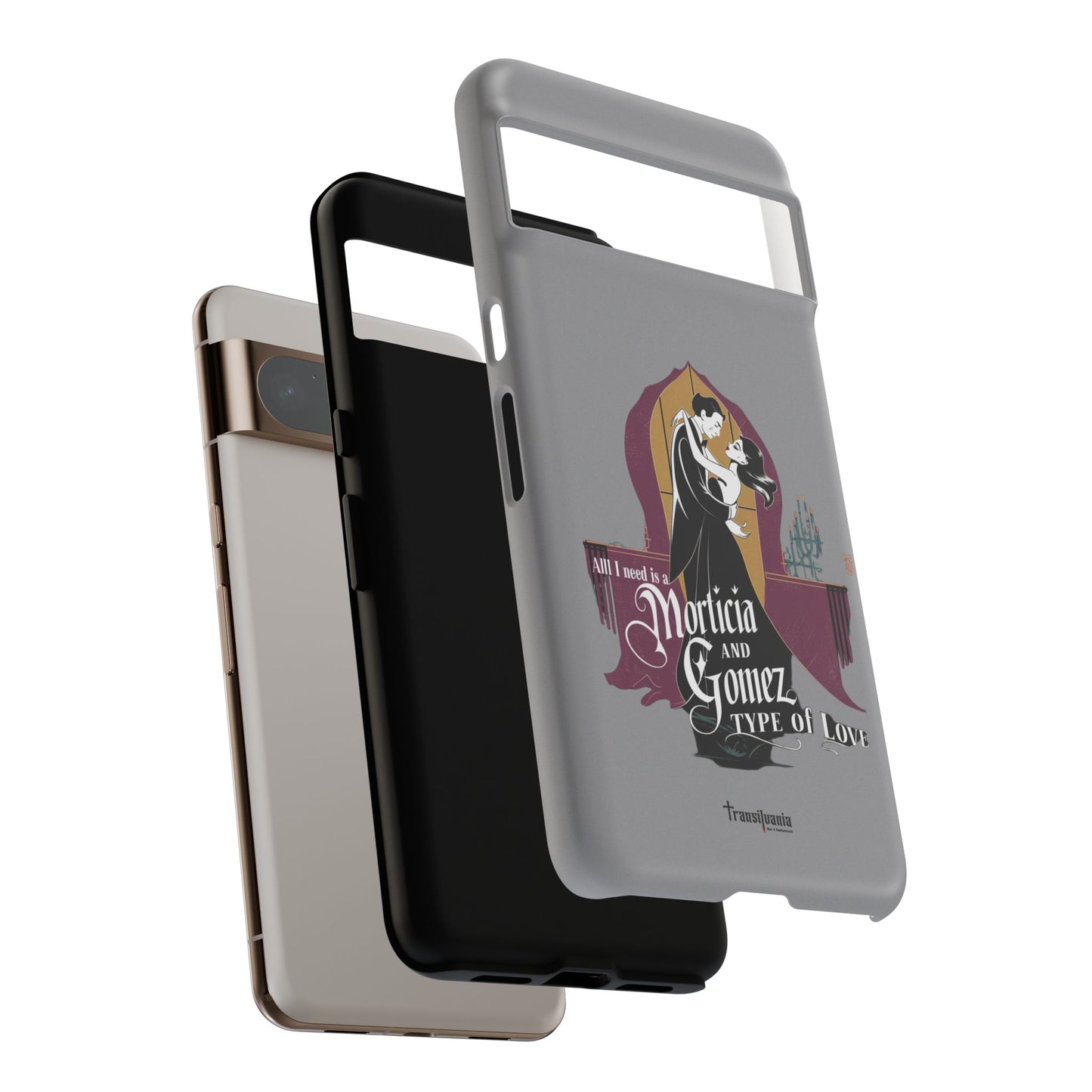 Morticia and Gomez Love Phone Case - Stylish Tough Protection with Gothic Charm
