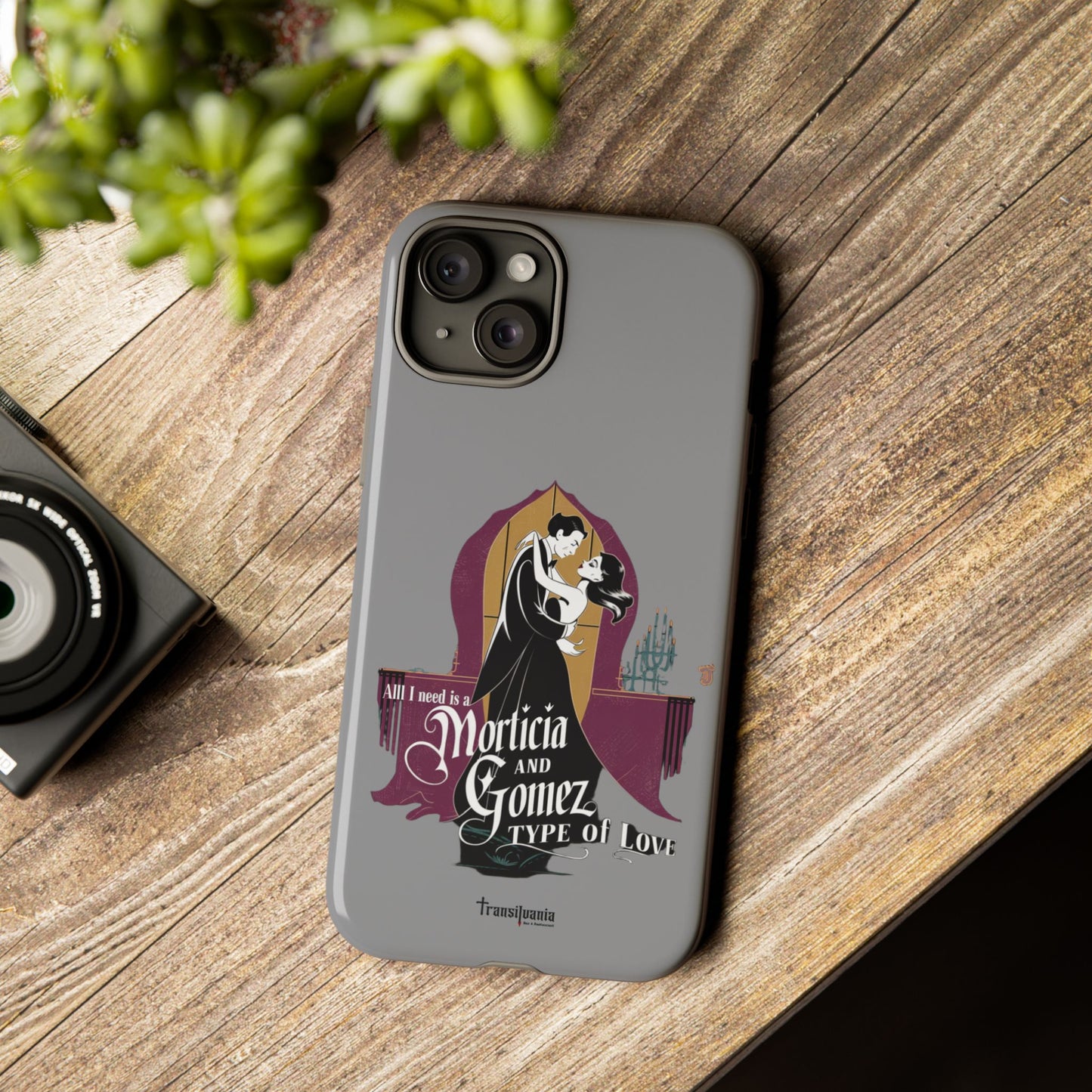 Morticia and Gomez Love Phone Case - Stylish Tough Protection with Gothic Charm