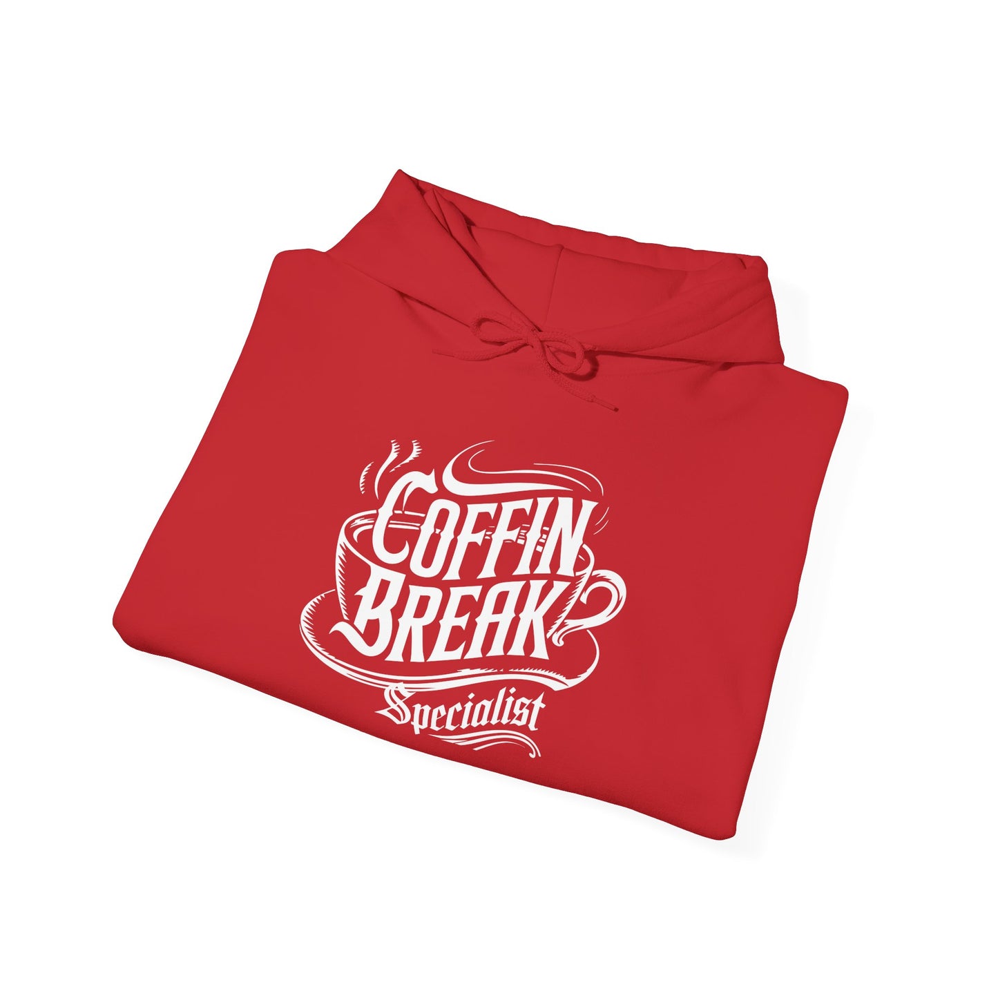 Coffin Break Specialist Unisex Heavy Blend Hoodie - Perfect for Eerie Evenings and Halloween Celebrations