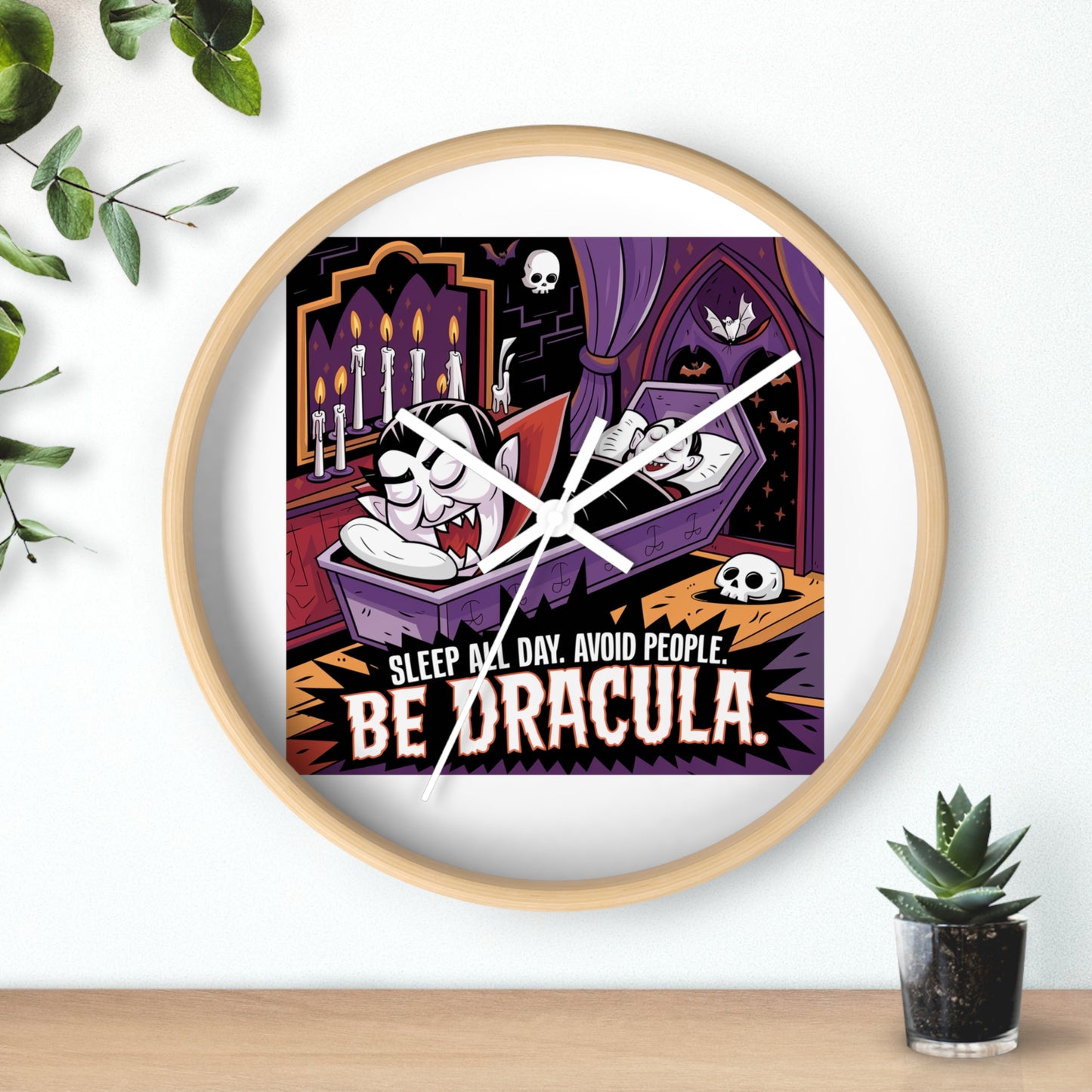 Be Dracula Wall Clock - Fun Halloween Decor for Vampire Lovers