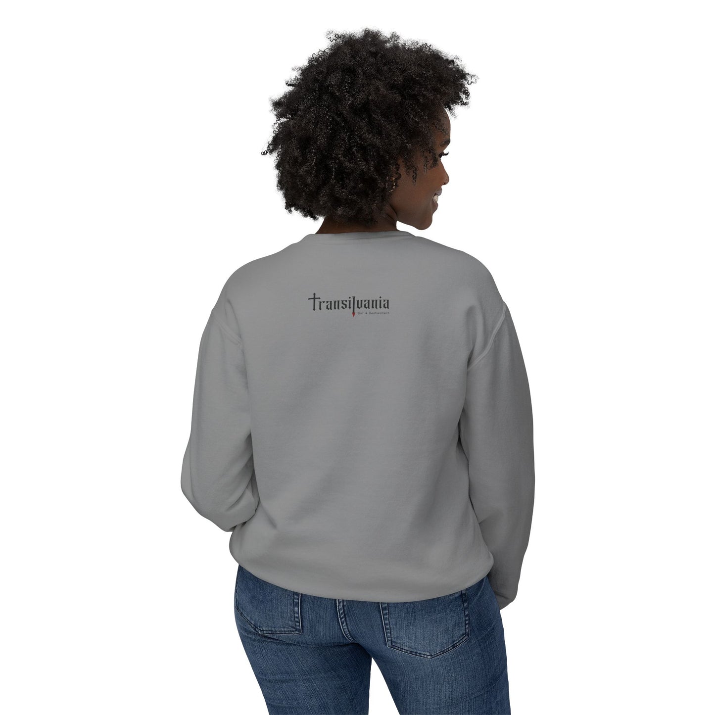 Unisex Halloween Vampire Crewneck Sweatshirt - 'Always Start Your Day with a Smile'