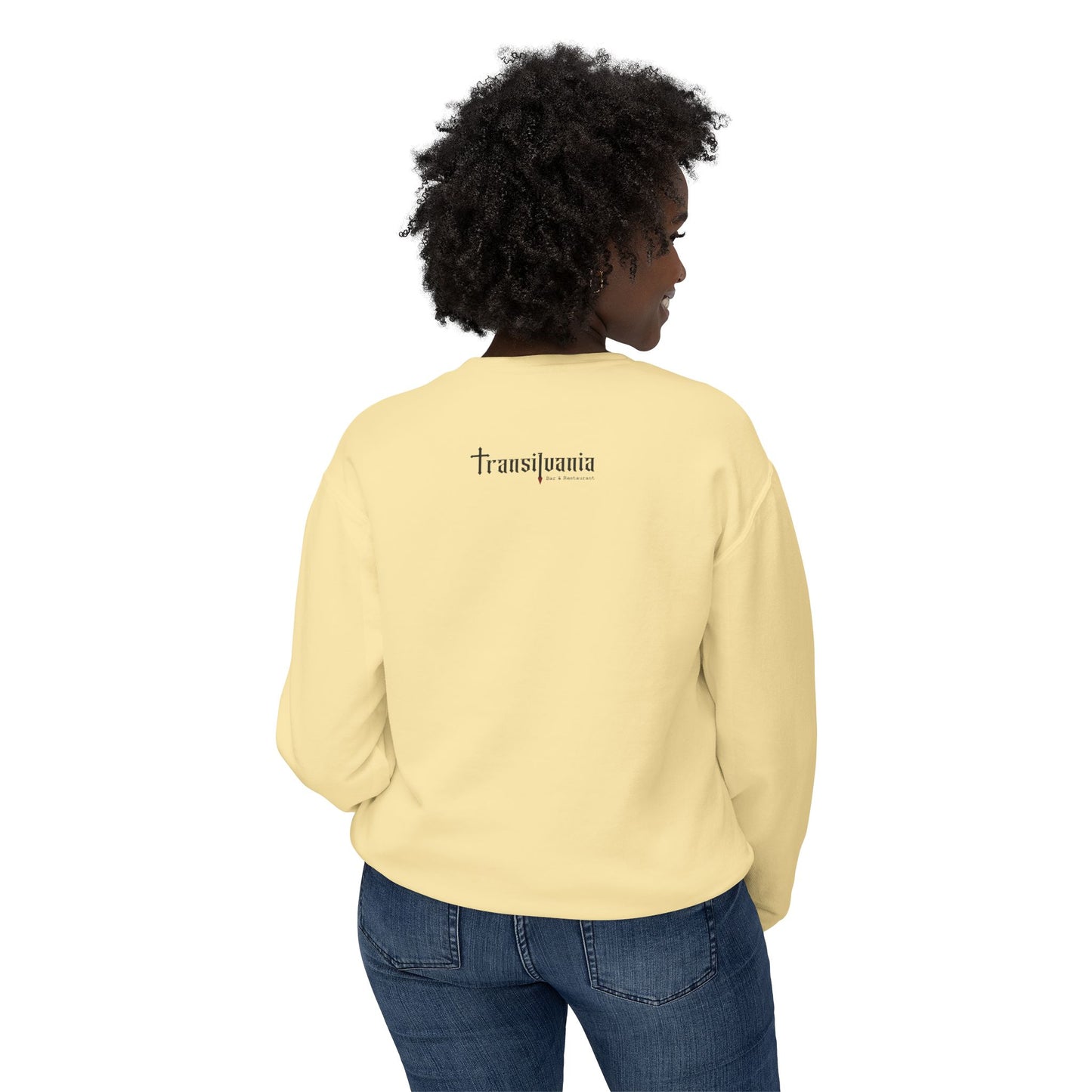 Unisex Halloween Vampire Crewneck Sweatshirt - 'Always Start Your Day with a Smile'