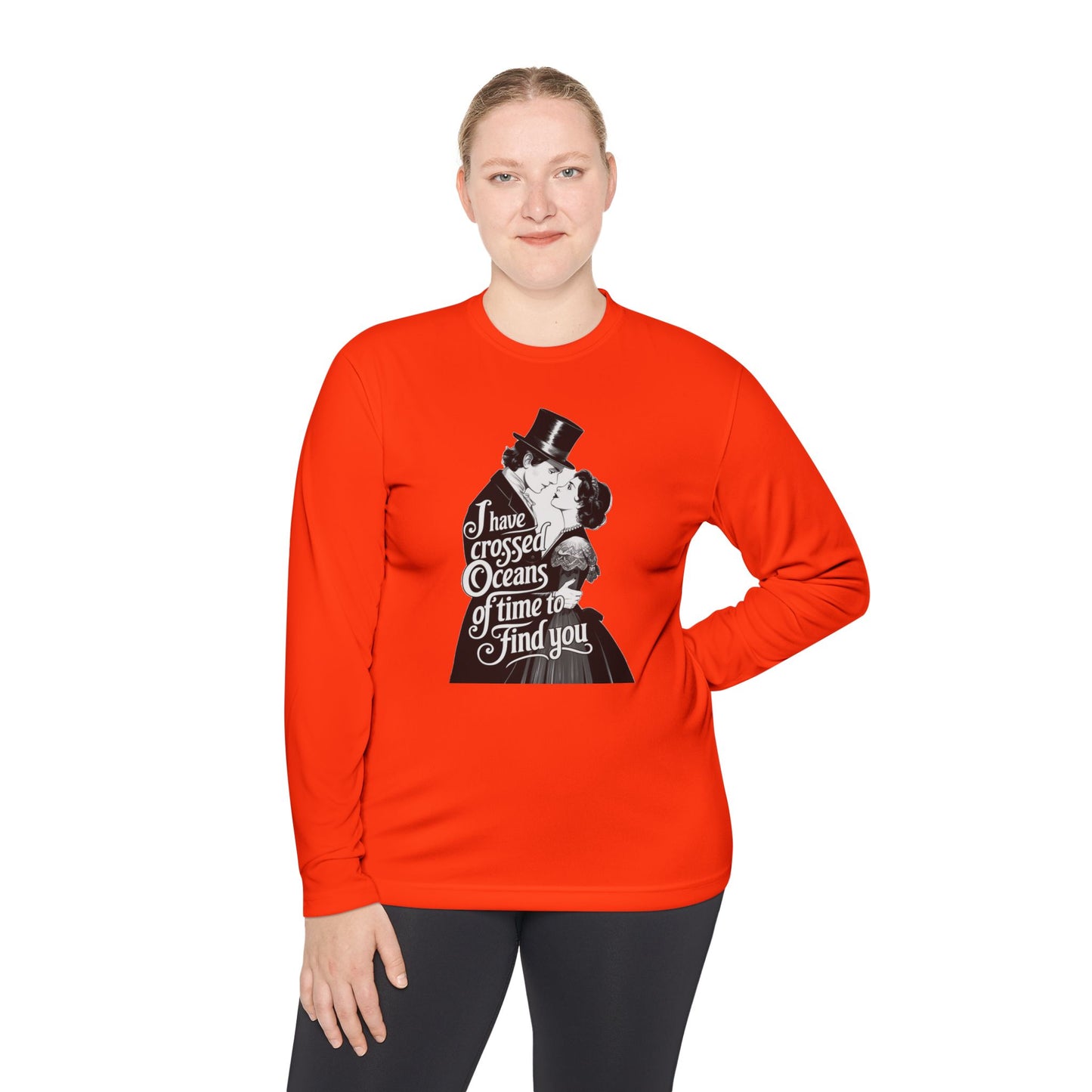 Unisex Lightweight Long Sleeve Tee - 'I Have Crossed Oceans of Time to Find You' Design