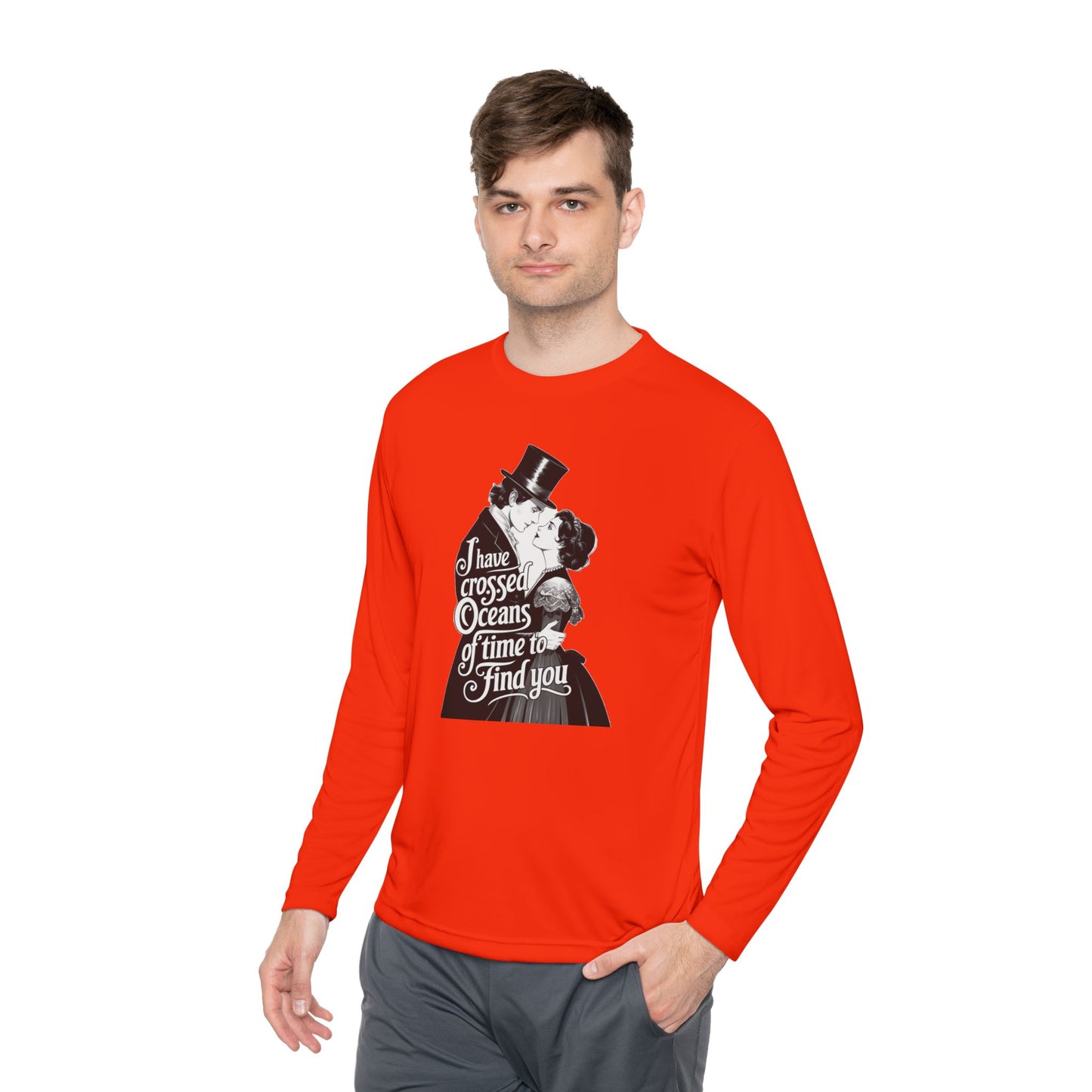 Unisex Lightweight Long Sleeve Tee - 'I Have Crossed Oceans of Time to Find You' Design