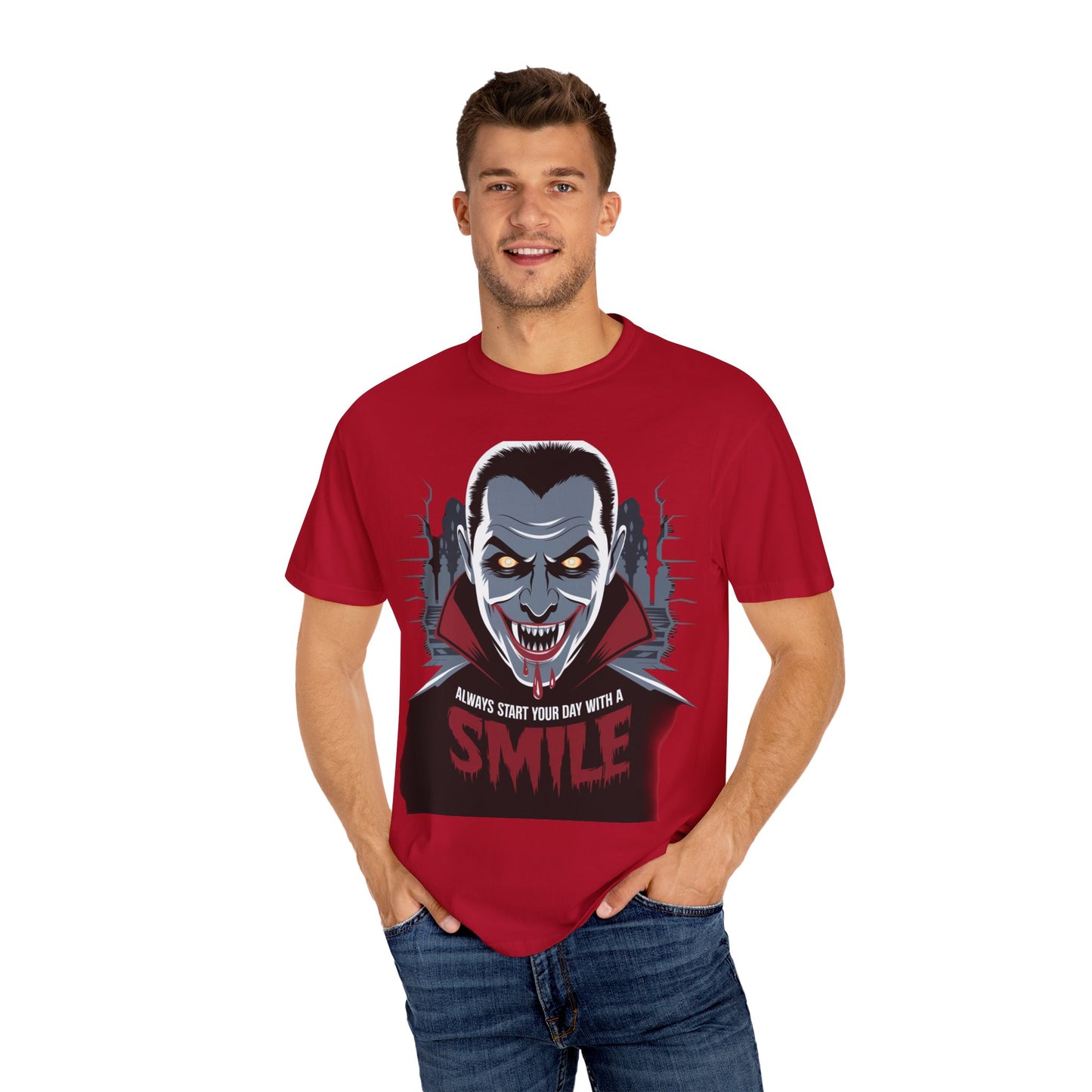 Vampire Smile Unisex Tee - Perfect for Halloween and Horror Fans
