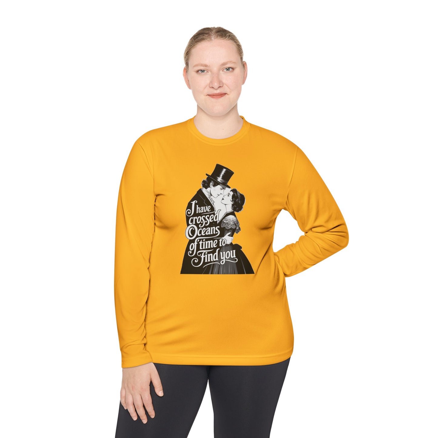 Unisex Lightweight Long Sleeve Tee - 'I Have Crossed Oceans of Time to Find You' Design