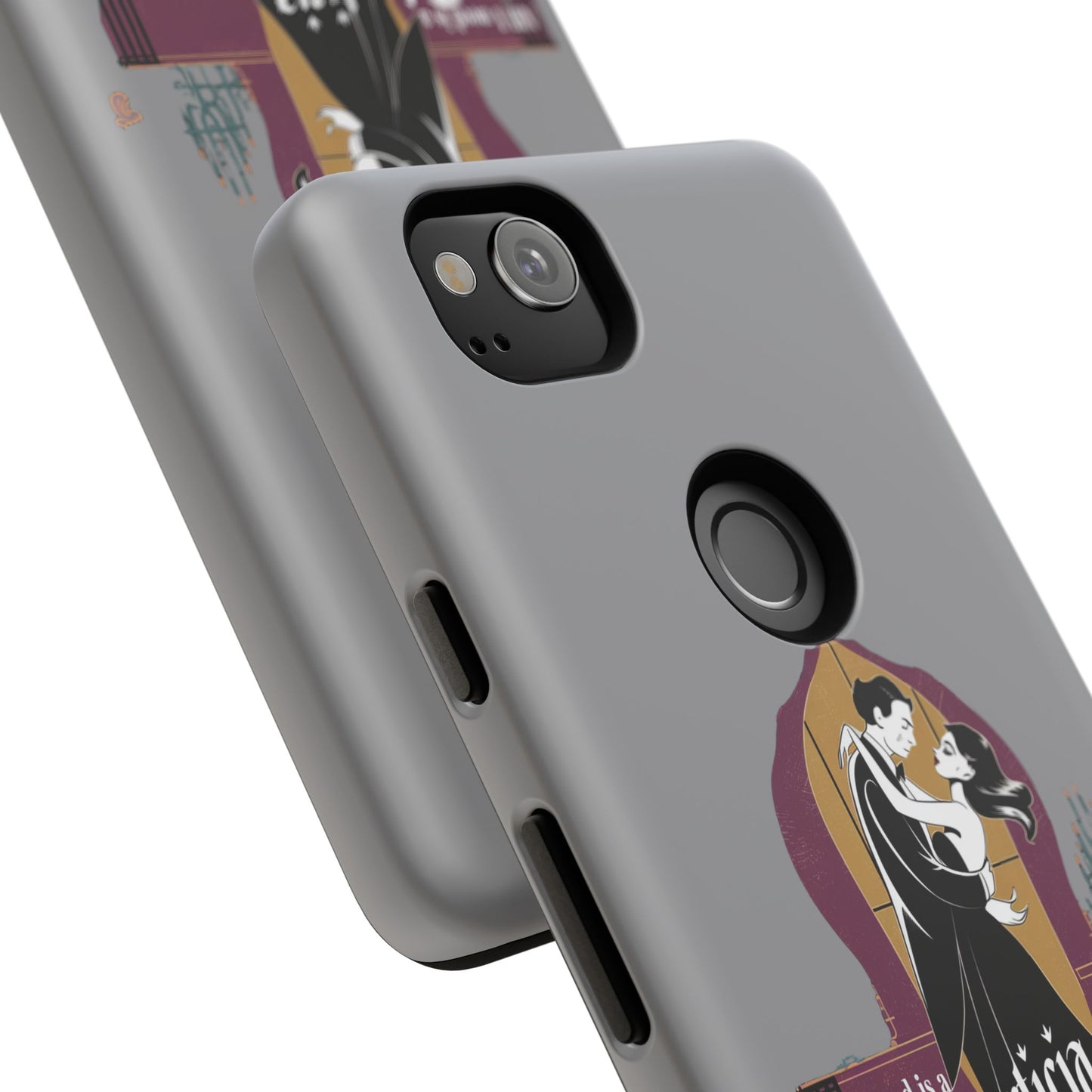 Morticia and Gomez Love Phone Case - Stylish Tough Protection with Gothic Charm