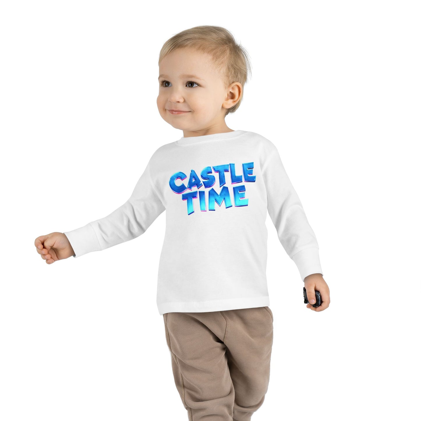 Little Monsters | Castle Time | Toddler Long Sleeve Tee | Fun Kids Shirt, Cute Outfit, Playtime Apparel