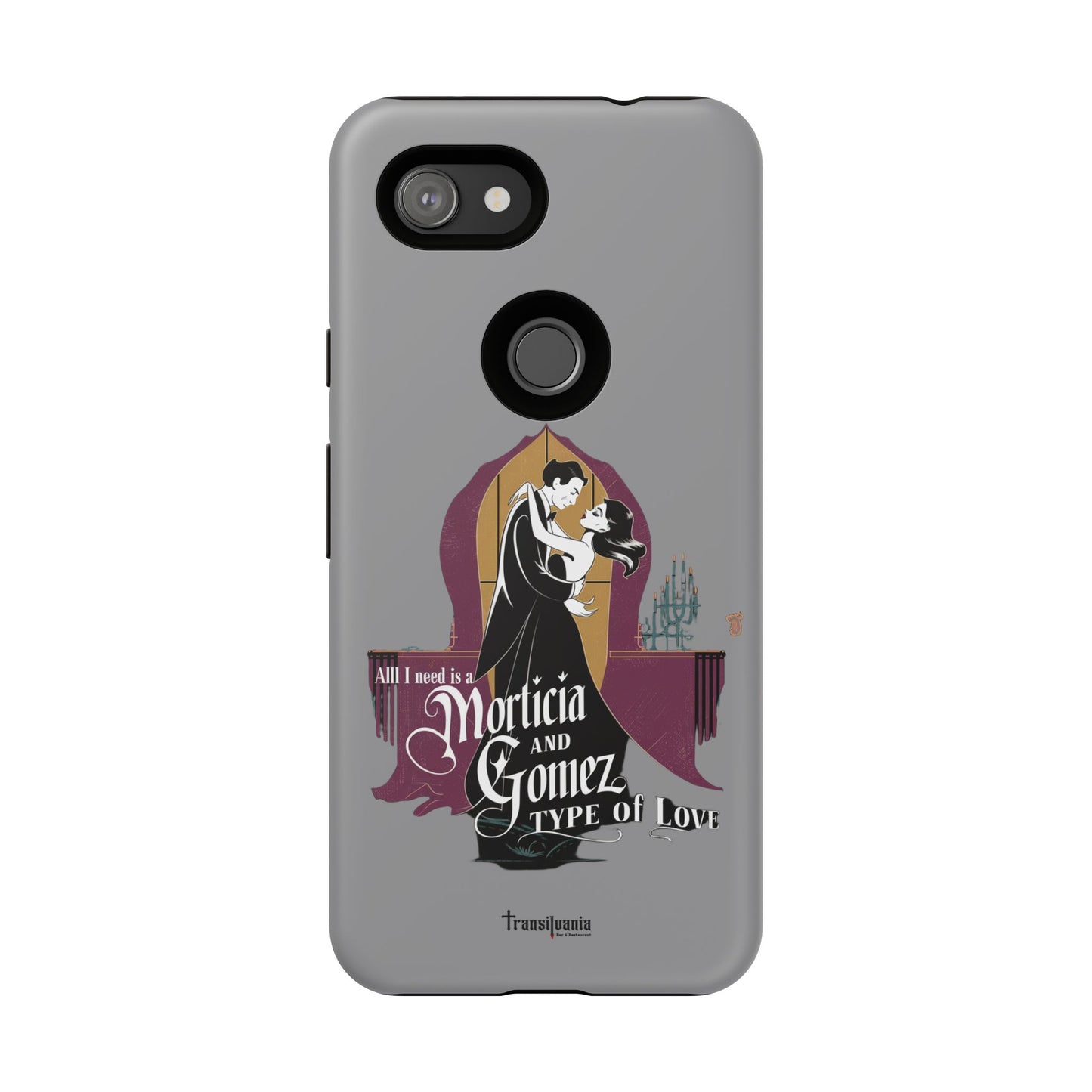 Morticia and Gomez Love Phone Case - Stylish Tough Protection with Gothic Charm