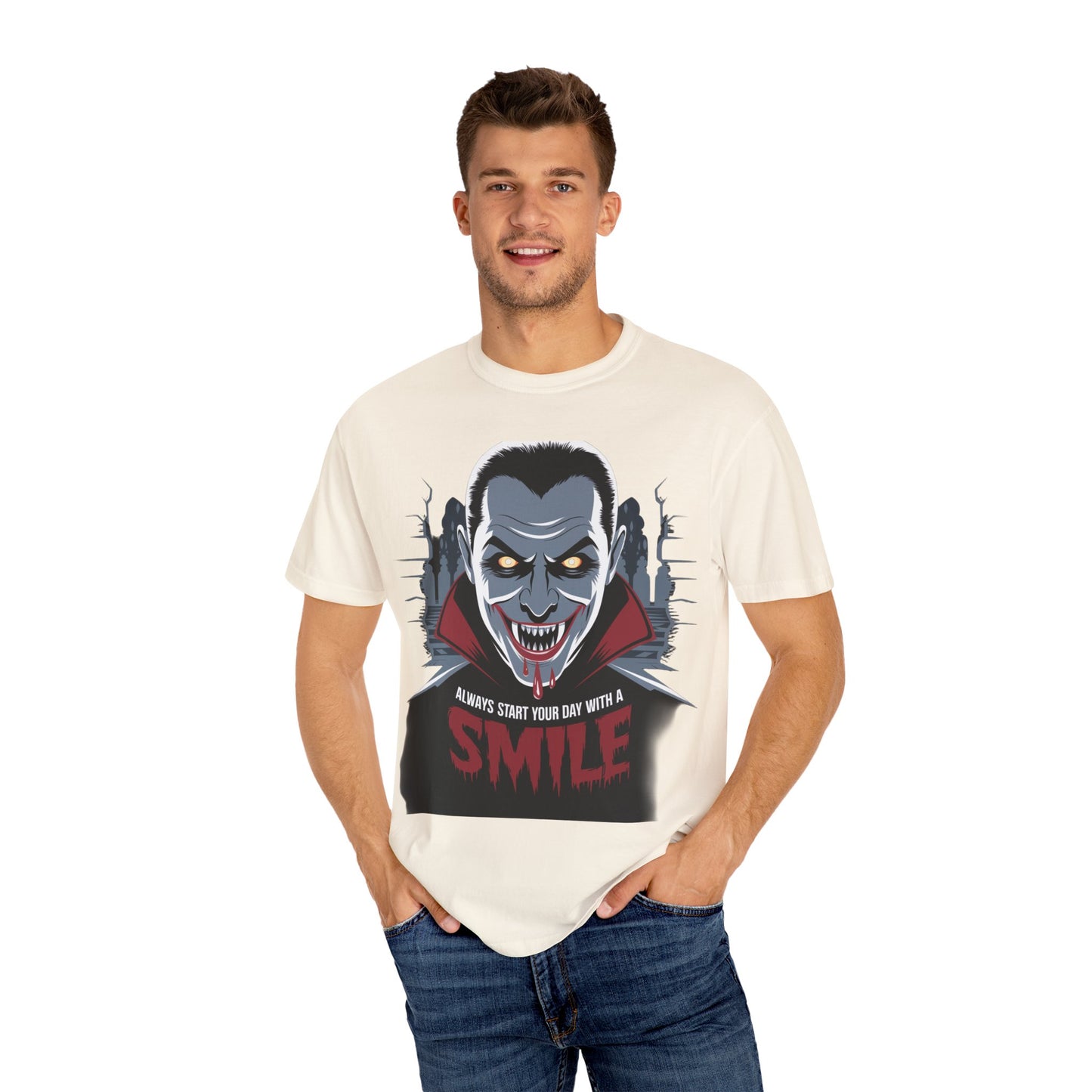 Vampire Smile Unisex Tee - Perfect for Halloween and Horror Fans