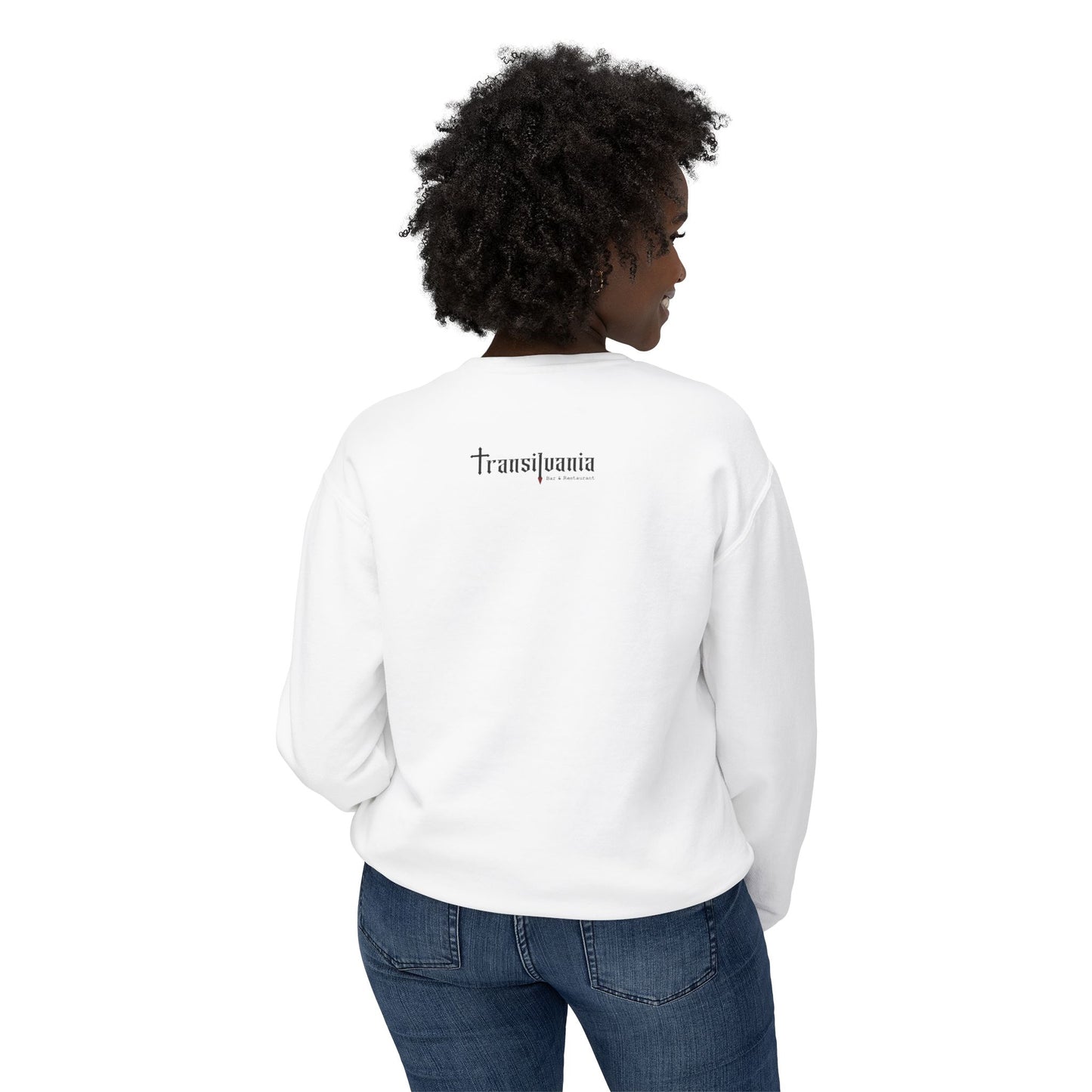 Unisex Halloween Vampire Crewneck Sweatshirt - 'Always Start Your Day with a Smile'