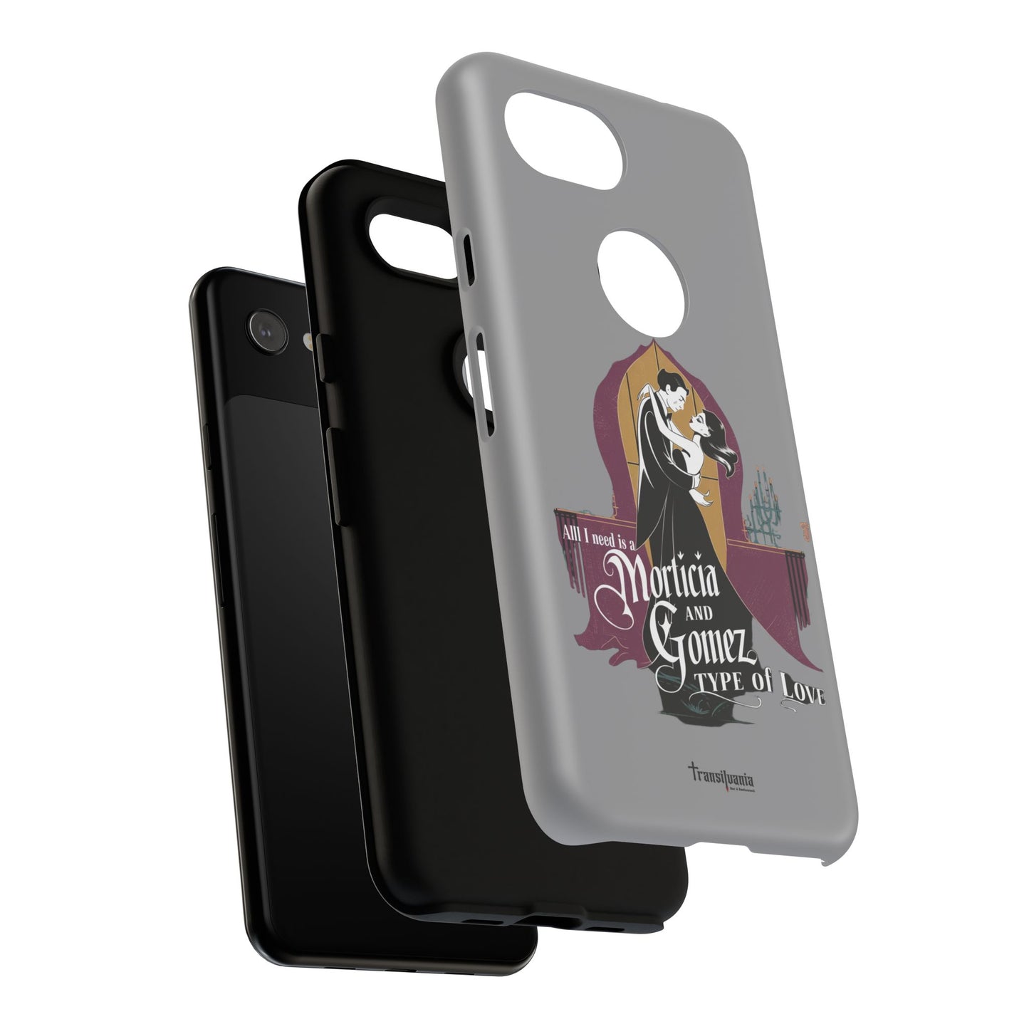 Morticia and Gomez Love Phone Case - Stylish Tough Protection with Gothic Charm