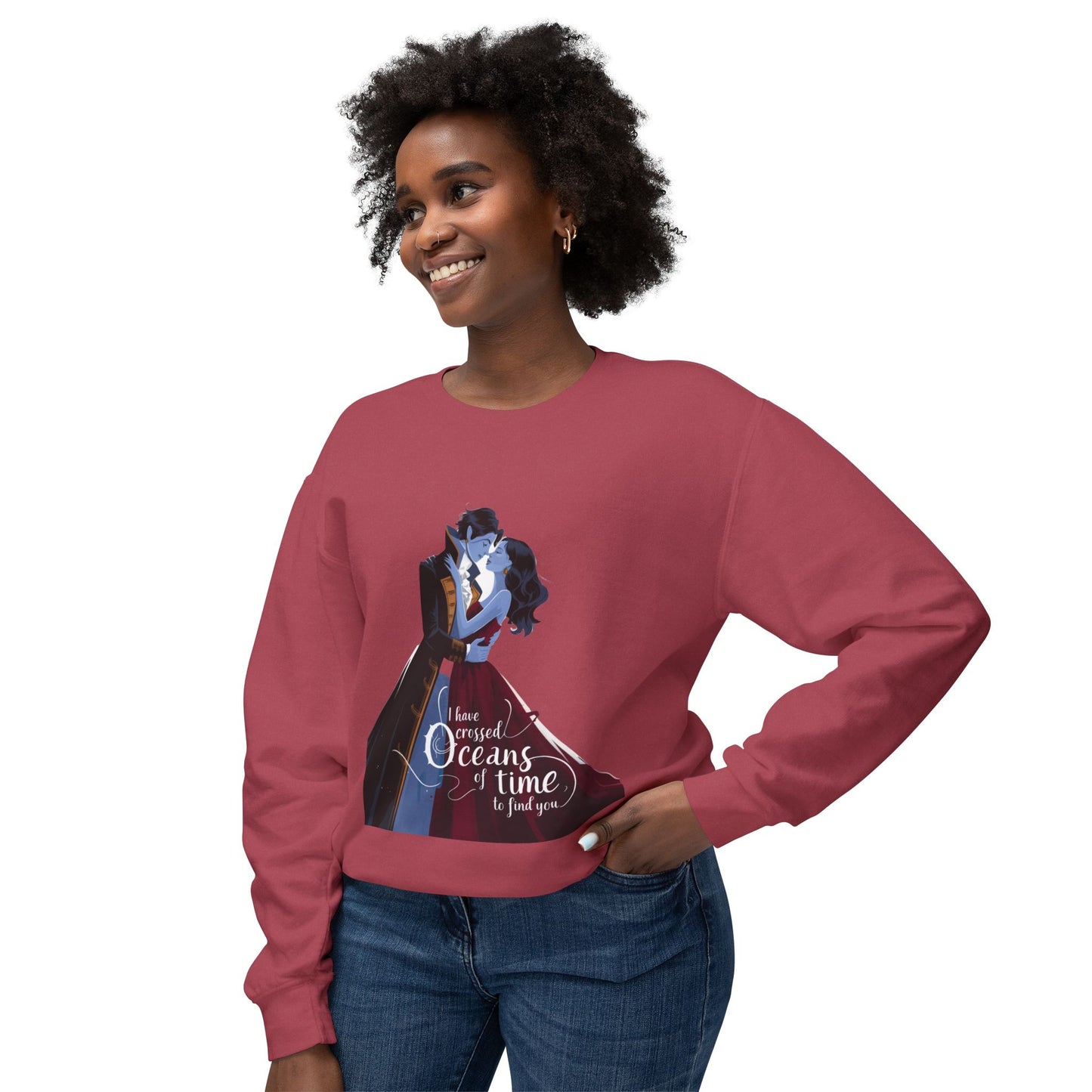 Love Across Time Crewneck Sweatshirt - Unisex Romantic Design