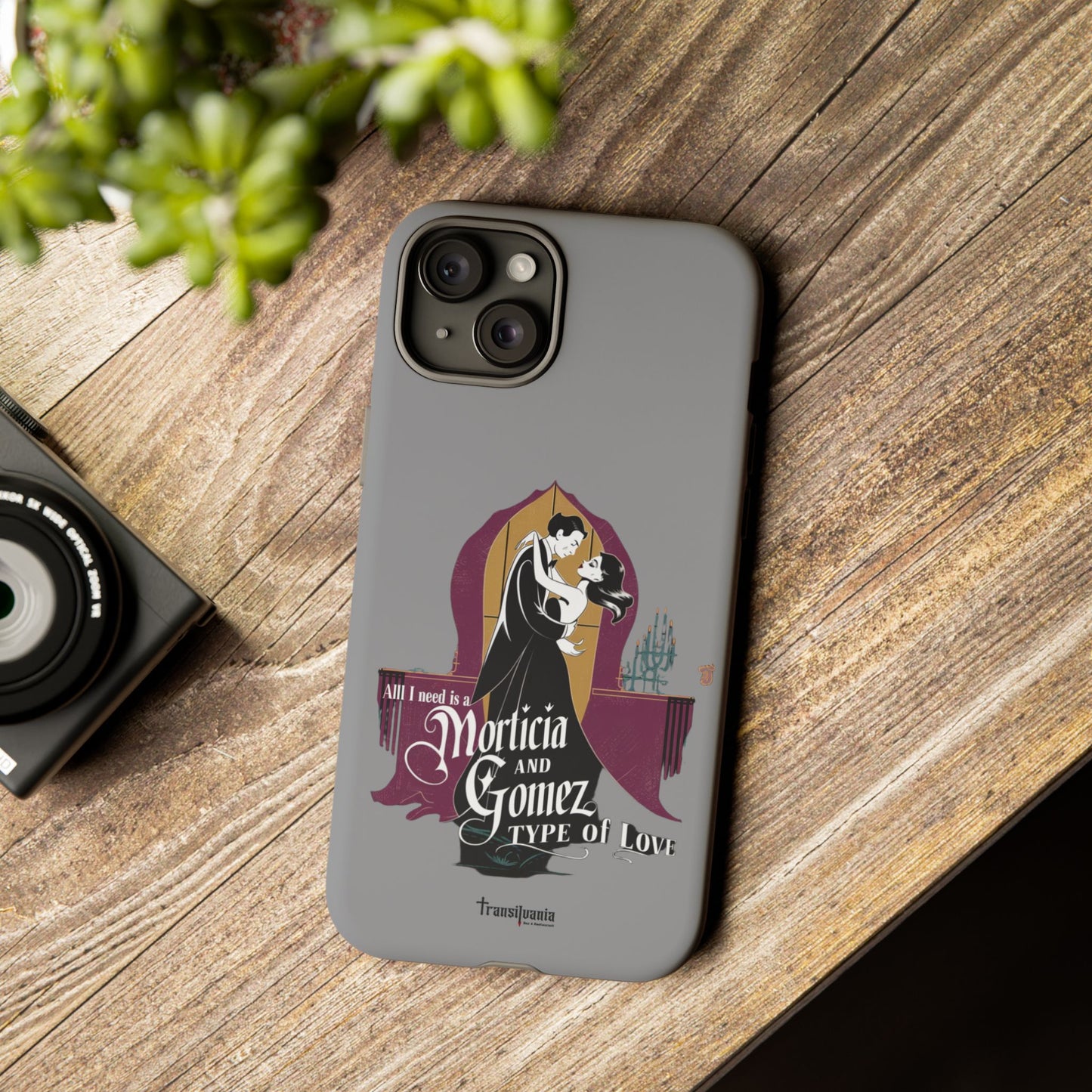 Morticia and Gomez Love Phone Case - Stylish Tough Protection with Gothic Charm