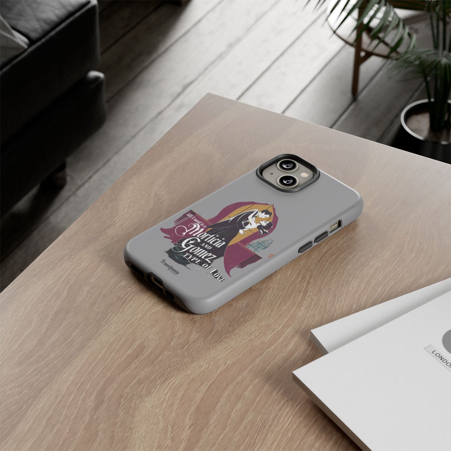 Morticia and Gomez Love Phone Case - Stylish Tough Protection with Gothic Charm