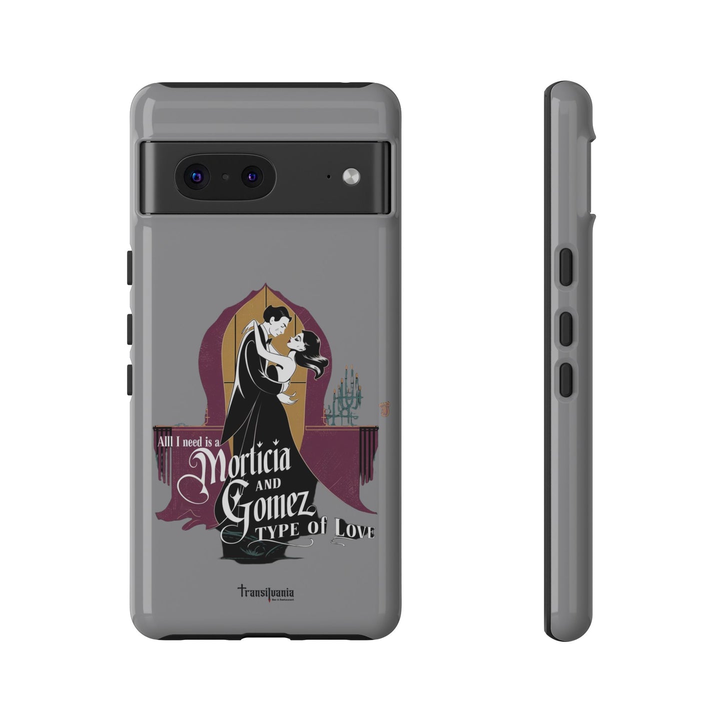 Morticia and Gomez Love Phone Case - Stylish Tough Protection with Gothic Charm