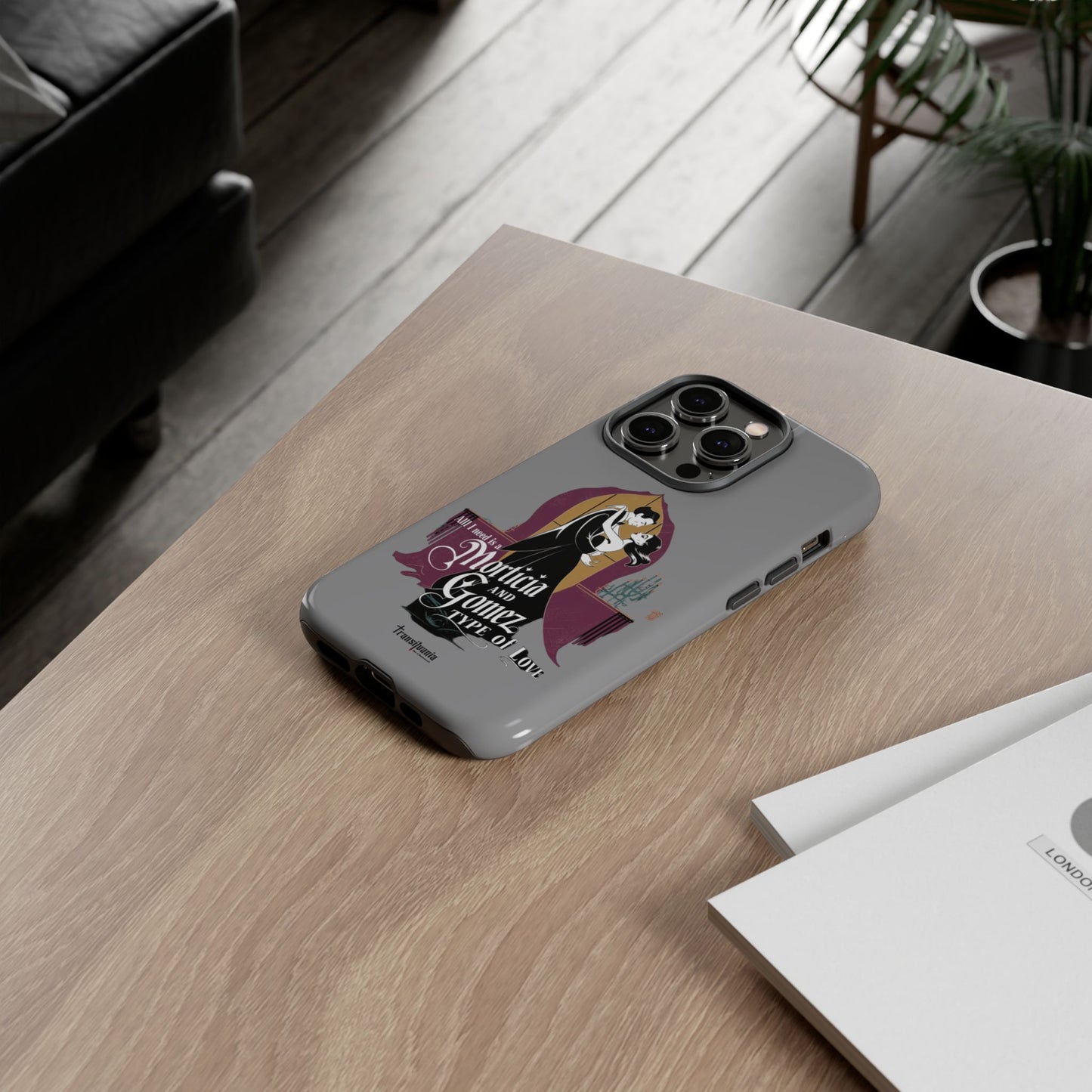 Morticia and Gomez Love Phone Case - Stylish Tough Protection with Gothic Charm