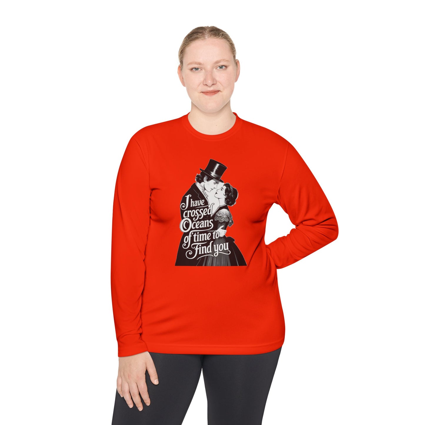 Unisex Lightweight Long Sleeve Tee - 'I Have Crossed Oceans of Time to Find You' Design