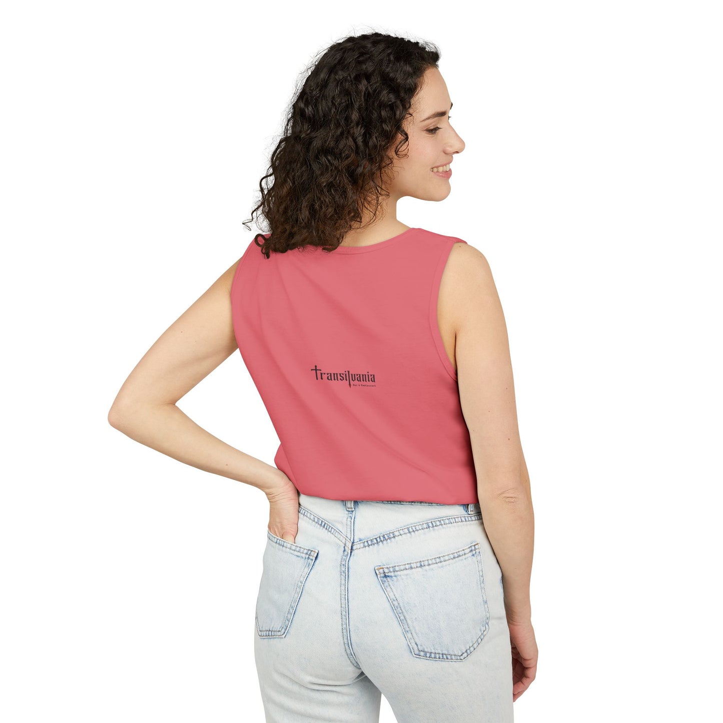 Funny Witches Date Tank Top - Unisex Garment-Dyed Tee for Halloween
