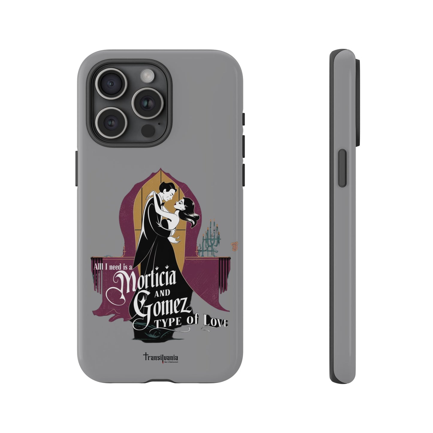 Morticia and Gomez Love Phone Case - Stylish Tough Protection with Gothic Charm