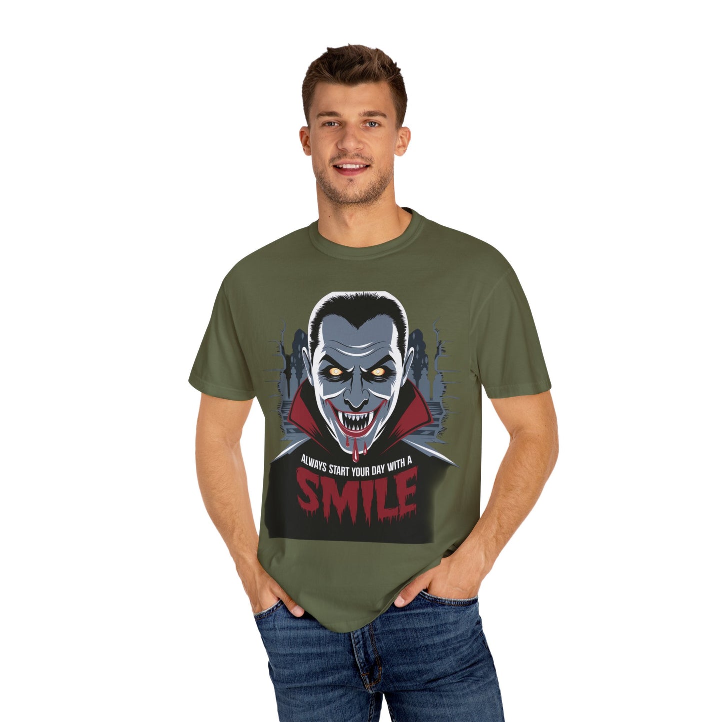 Vampire Smile Unisex Tee - Perfect for Halloween and Horror Fans