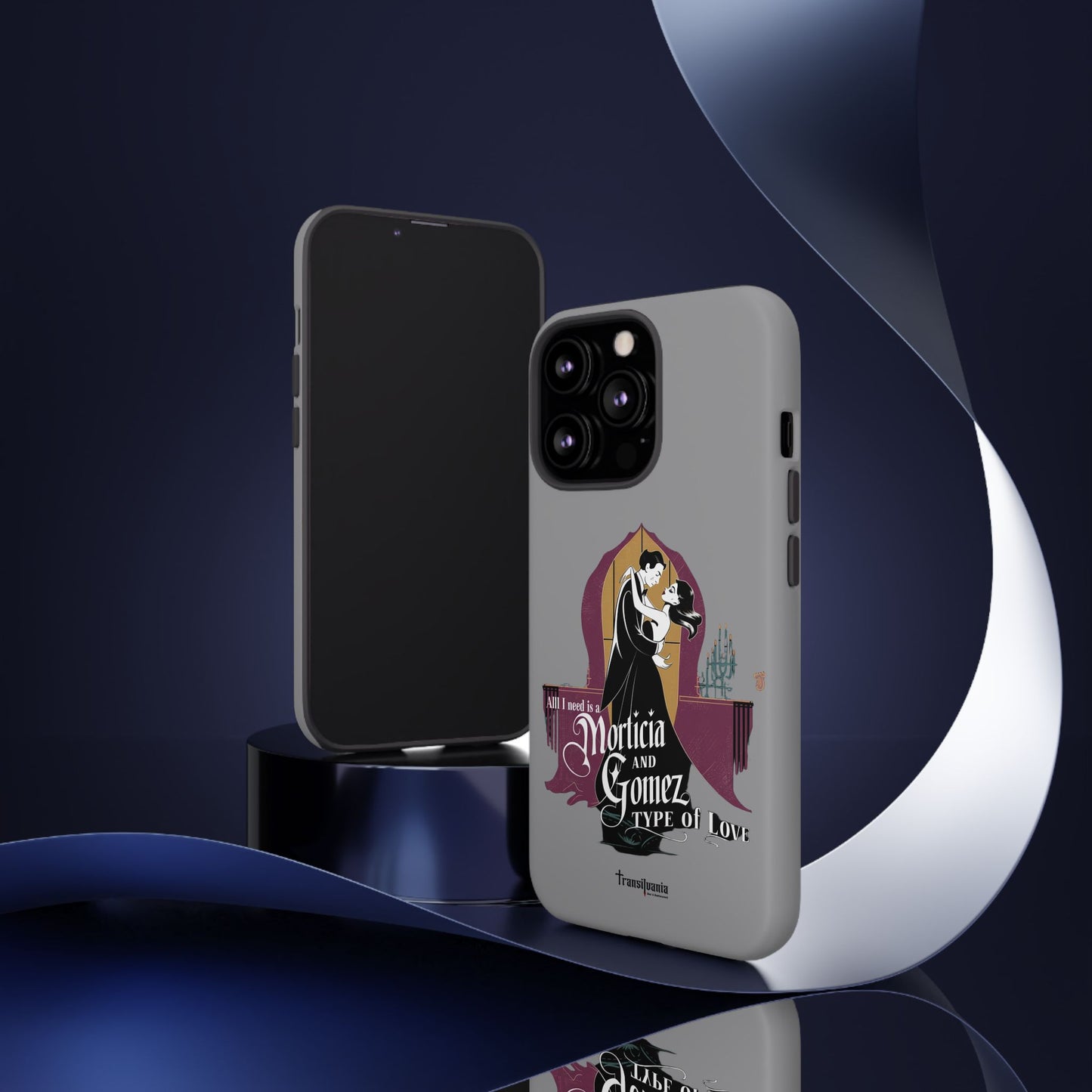 Morticia and Gomez Love Phone Case - Stylish Tough Protection with Gothic Charm