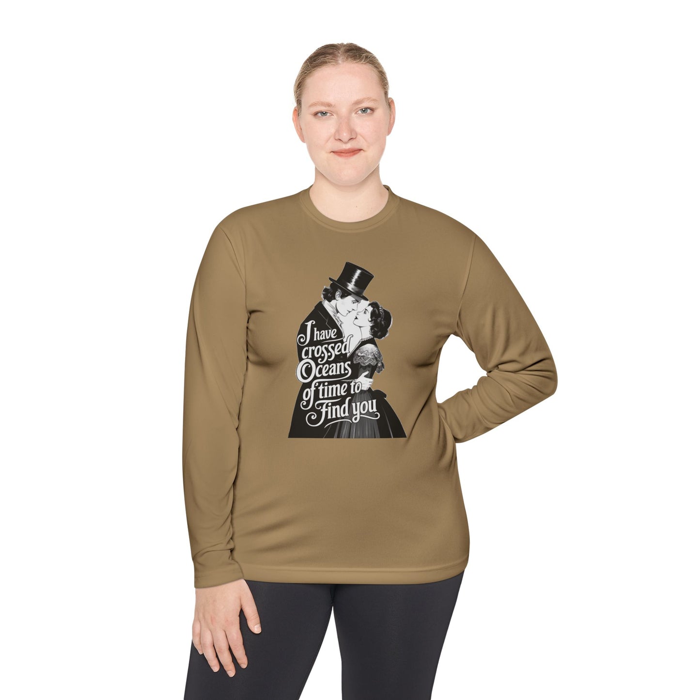 Unisex Lightweight Long Sleeve Tee - 'I Have Crossed Oceans of Time to Find You' Design