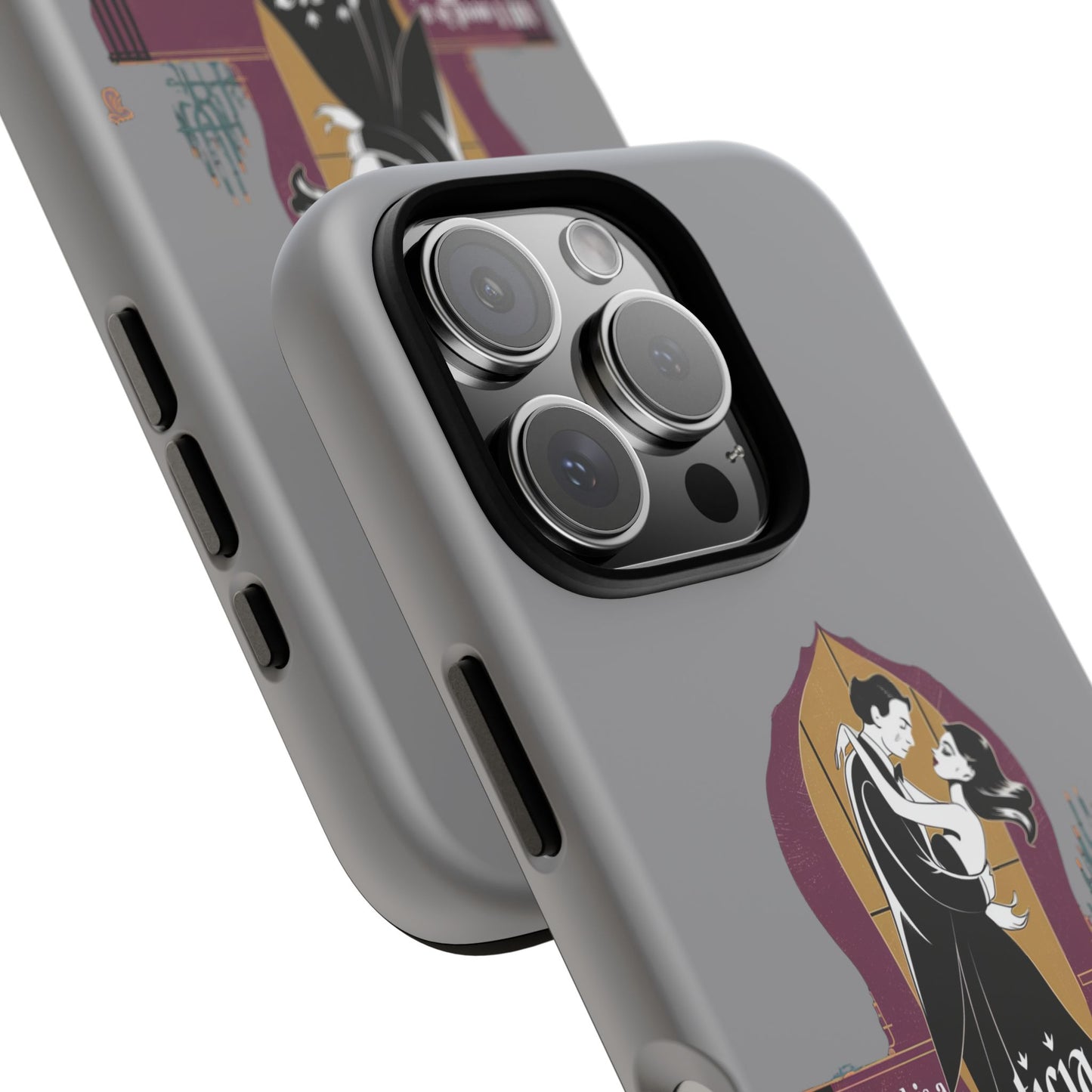Morticia and Gomez Love Phone Case - Stylish Tough Protection with Gothic Charm
