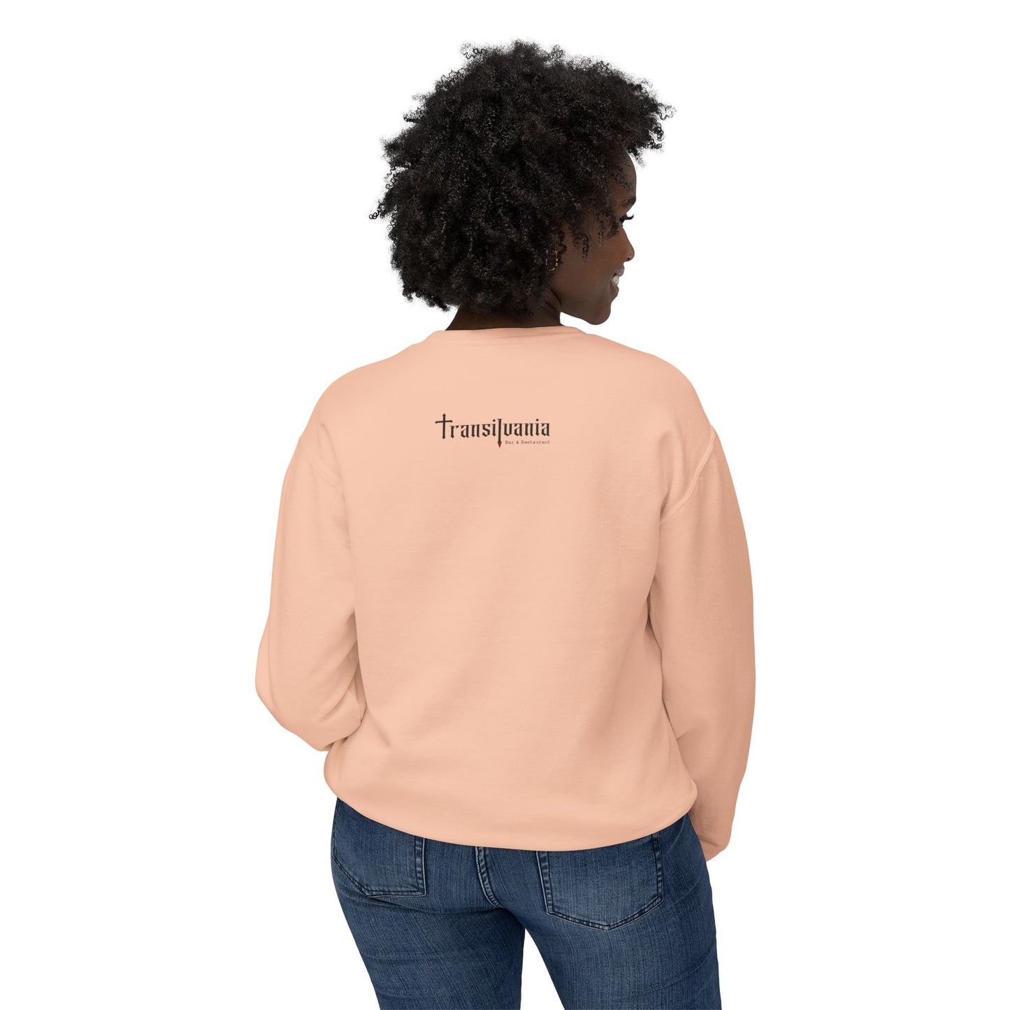 Unisex Halloween Vampire Crewneck Sweatshirt - 'Always Start Your Day with a Smile'