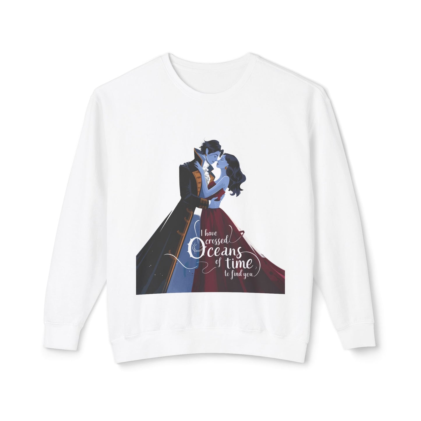 Love Across Time Crewneck Sweatshirt - Unisex Romantic Design