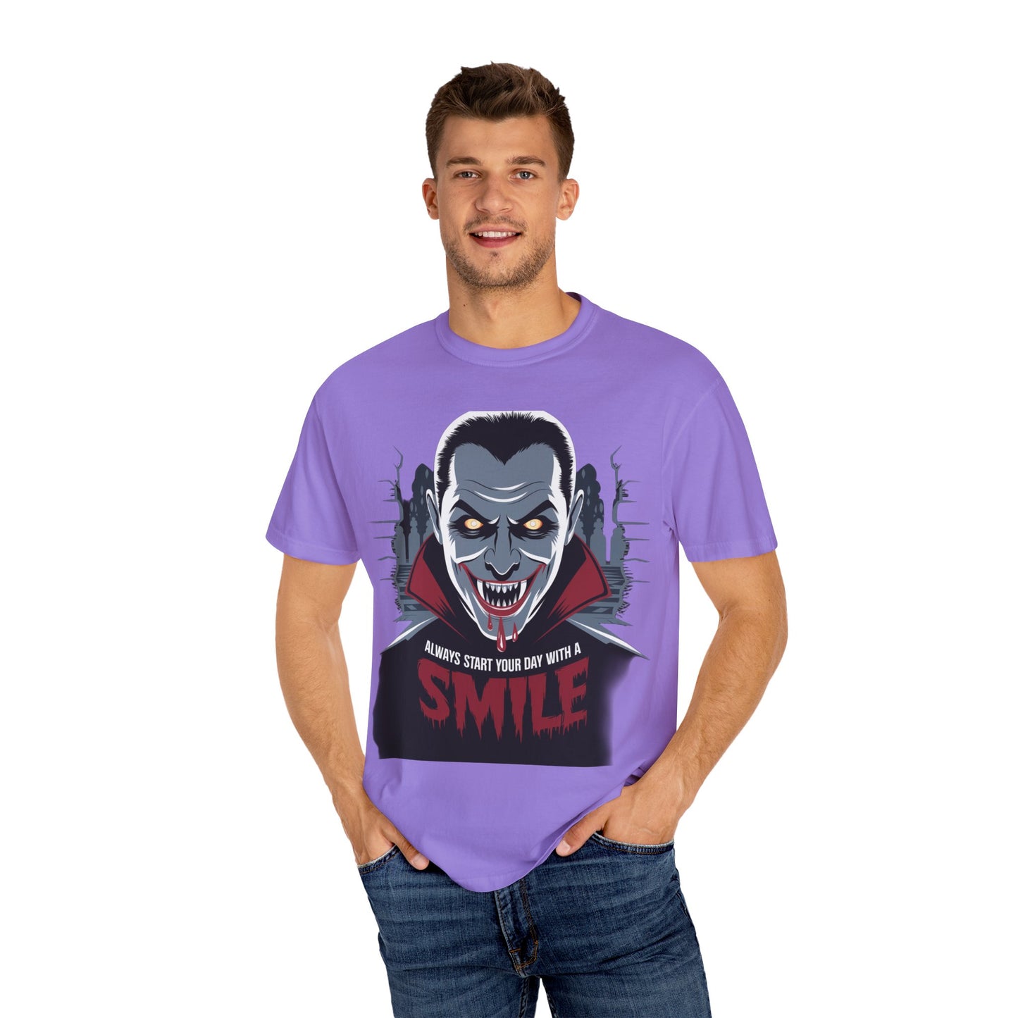 Vampire Smile Unisex Tee - Perfect for Halloween and Horror Fans