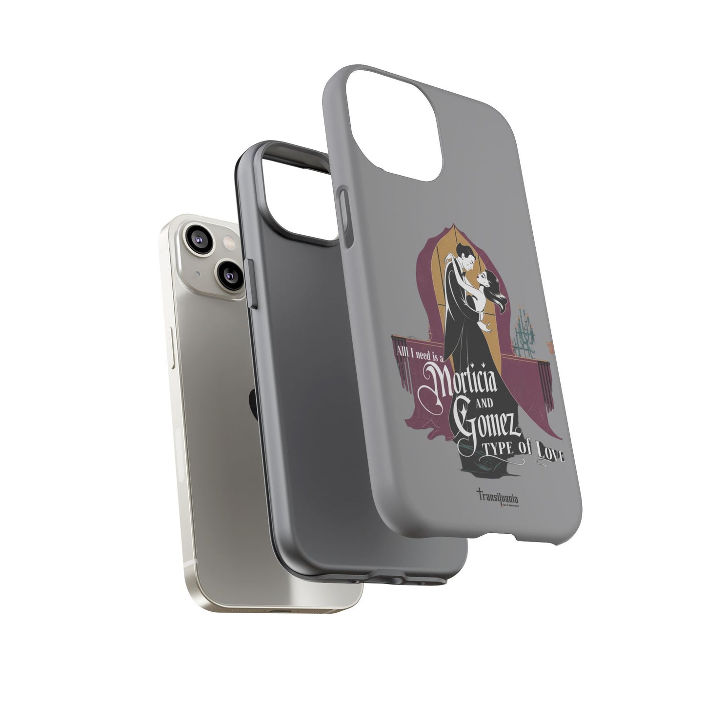 Morticia and Gomez Love Phone Case - Stylish Tough Protection with Gothic Charm