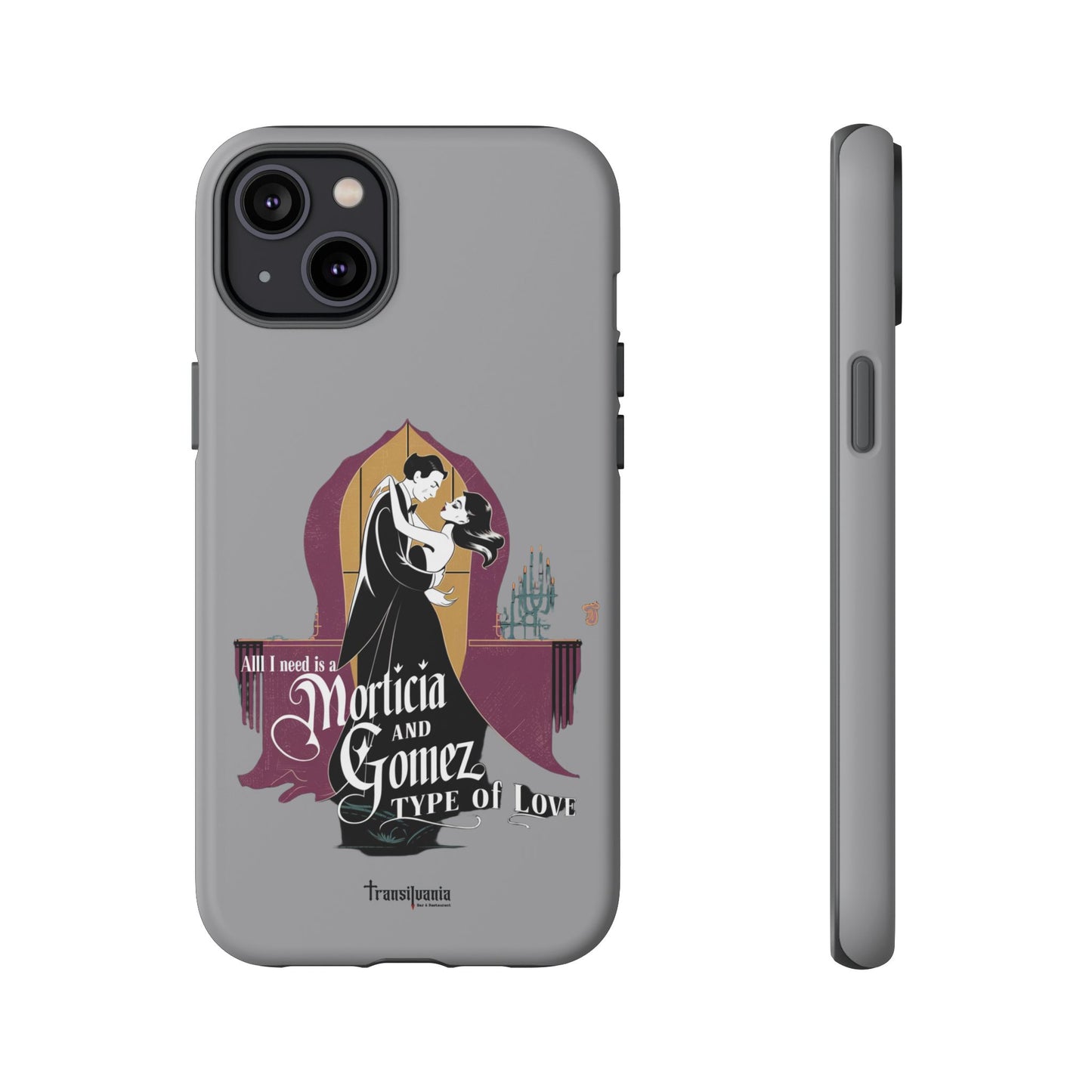 Morticia and Gomez Love Phone Case - Stylish Tough Protection with Gothic Charm