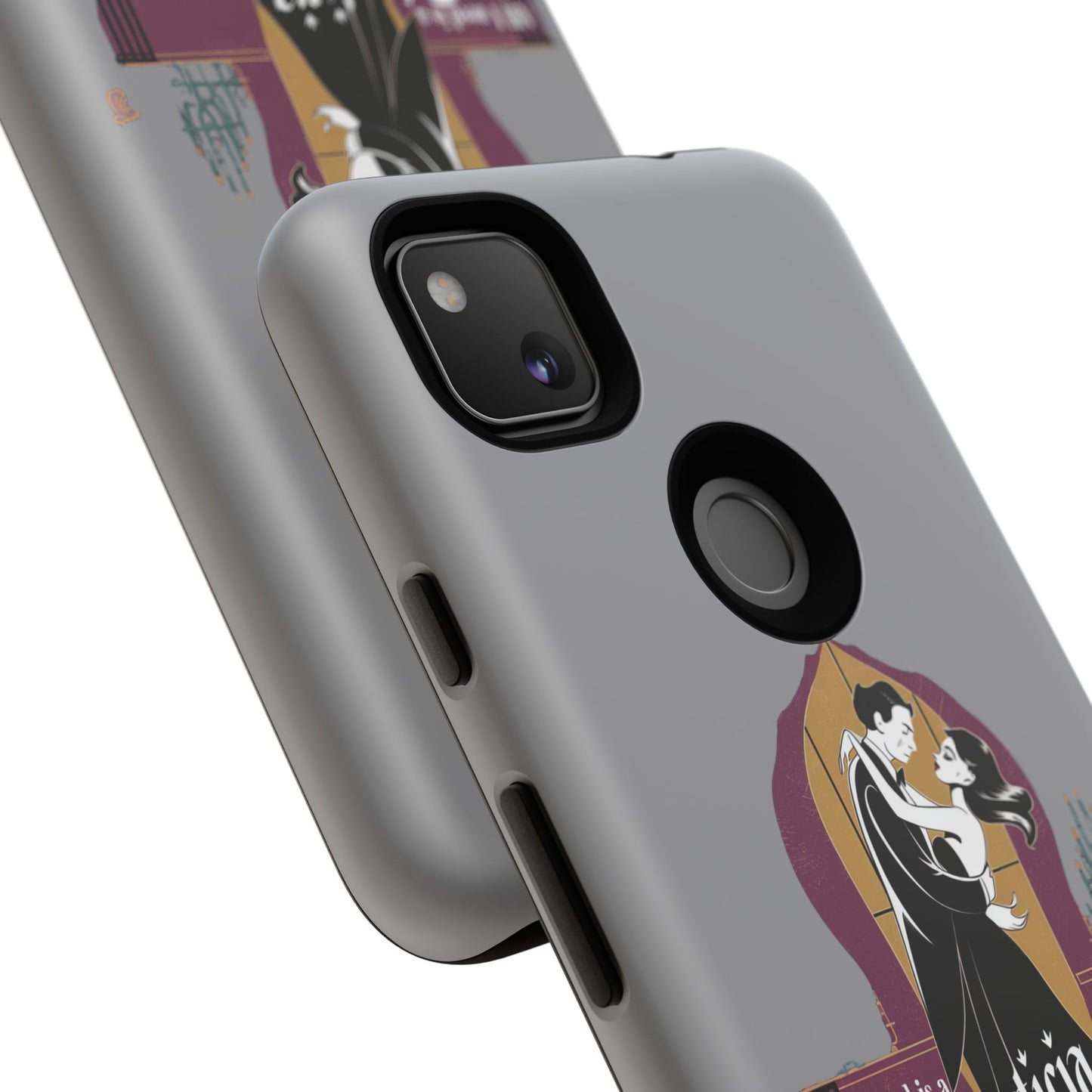 Morticia and Gomez Love Phone Case - Stylish Tough Protection with Gothic Charm