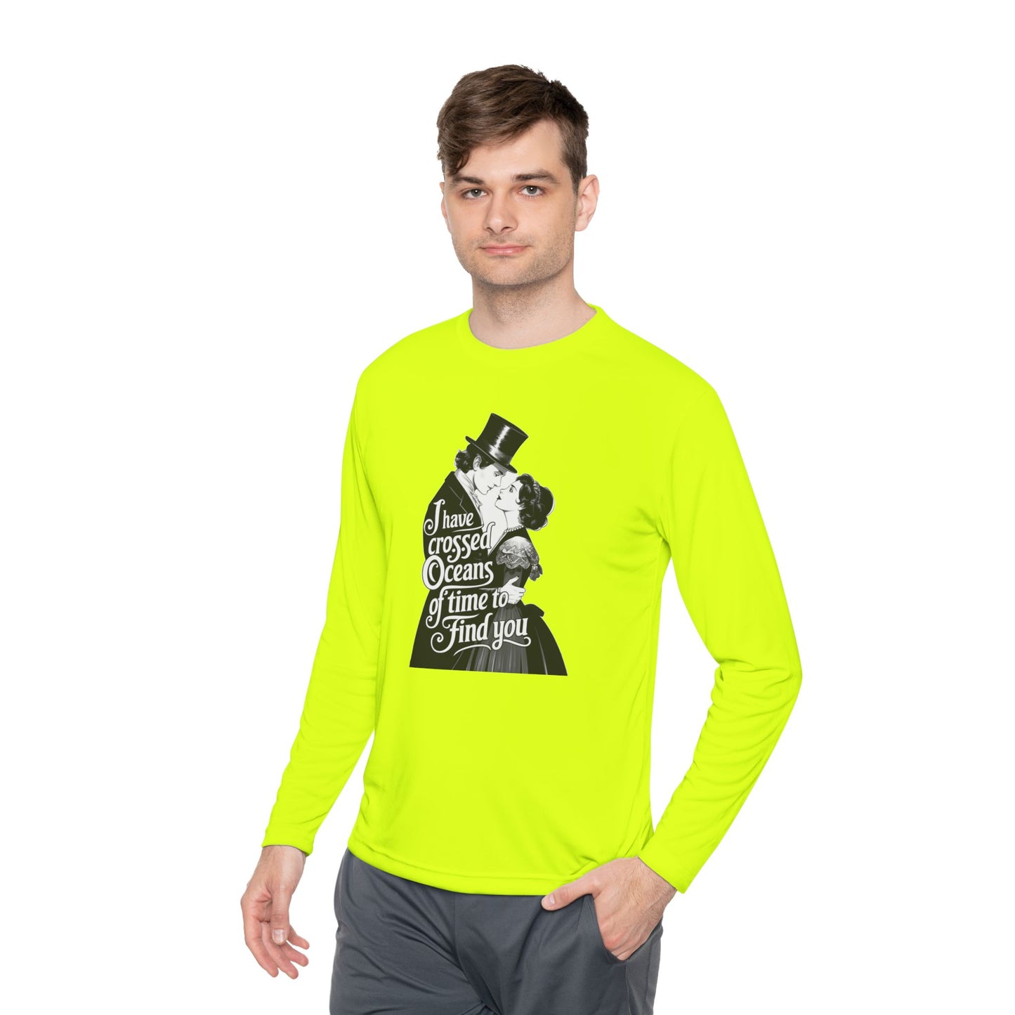 Unisex Lightweight Long Sleeve Tee - 'I Have Crossed Oceans of Time to Find You' Design