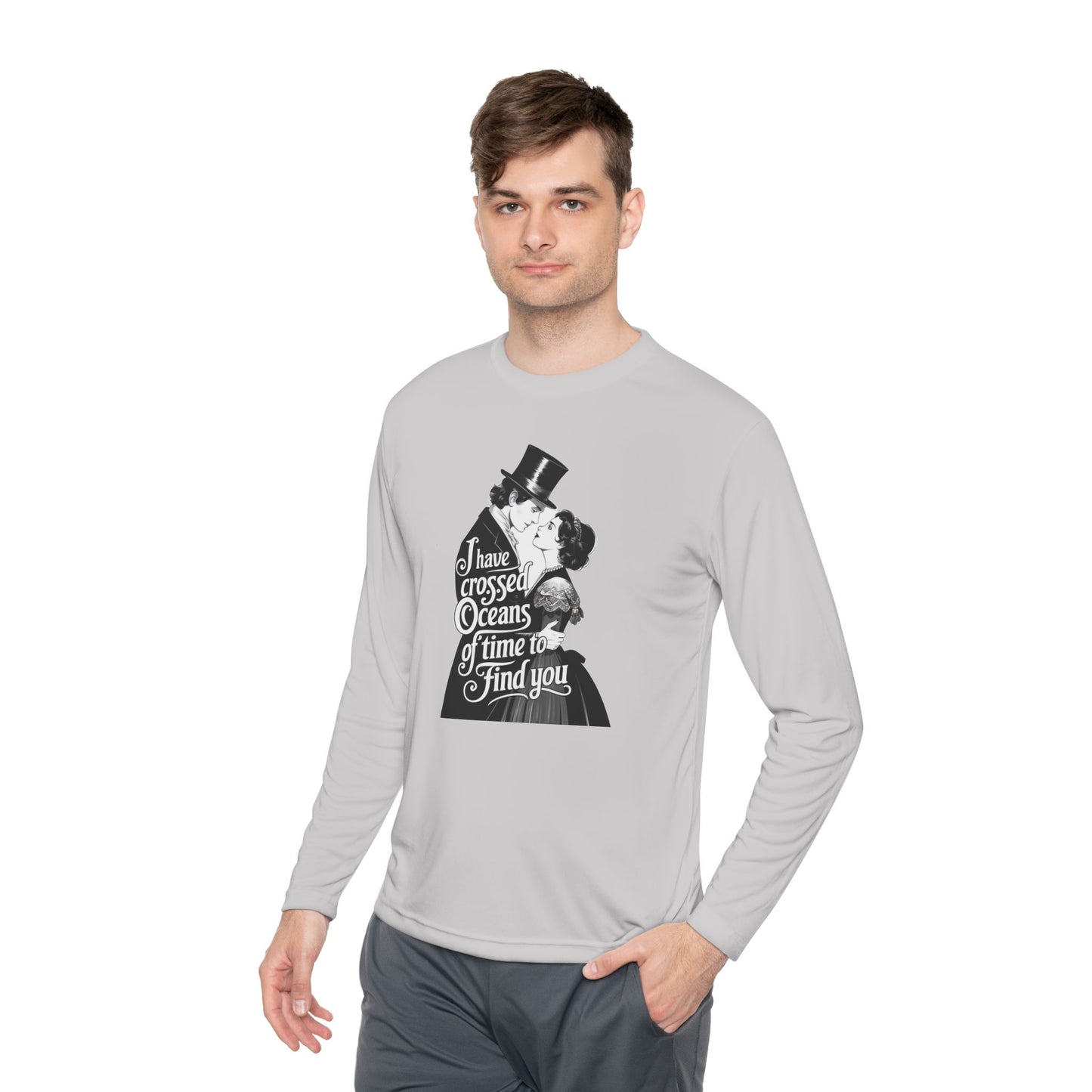 Unisex Lightweight Long Sleeve Tee - 'I Have Crossed Oceans of Time to Find You' Design