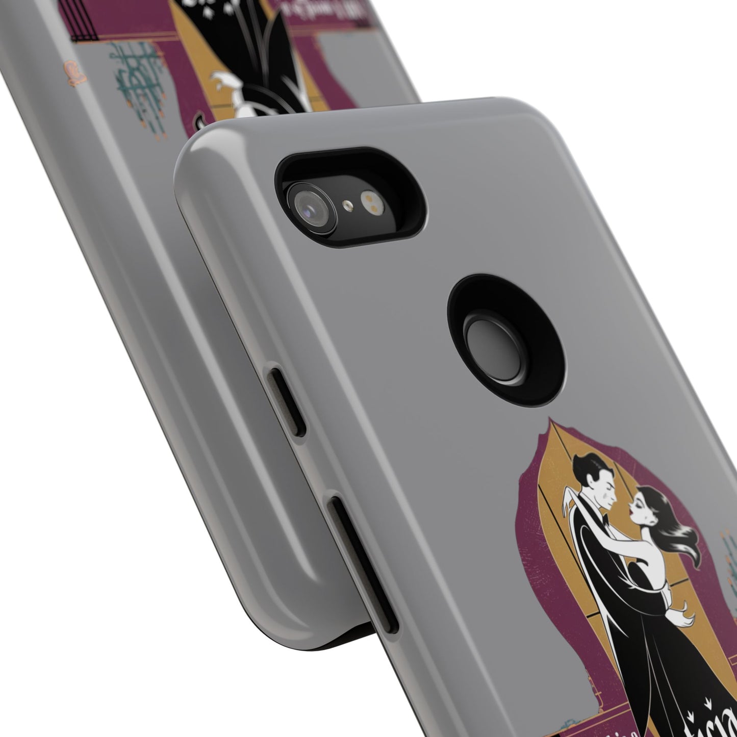 Morticia and Gomez Love Phone Case - Stylish Tough Protection with Gothic Charm