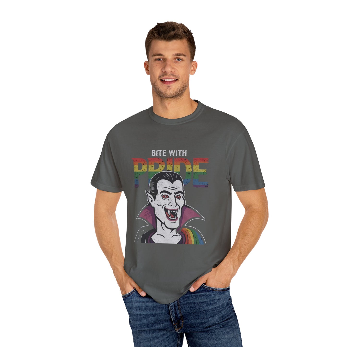 Pride-Inspired Vampire T-Shirt - Bite with Pride, Transylvania Back