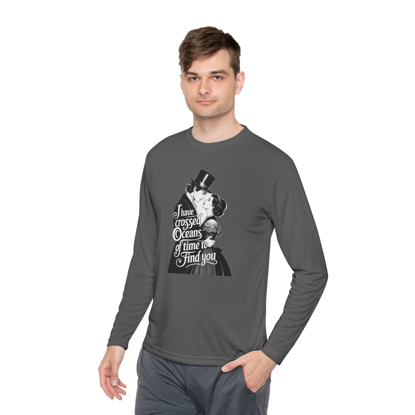 Unisex Lightweight Long Sleeve Tee - 'I Have Crossed Oceans of Time to Find You' Design