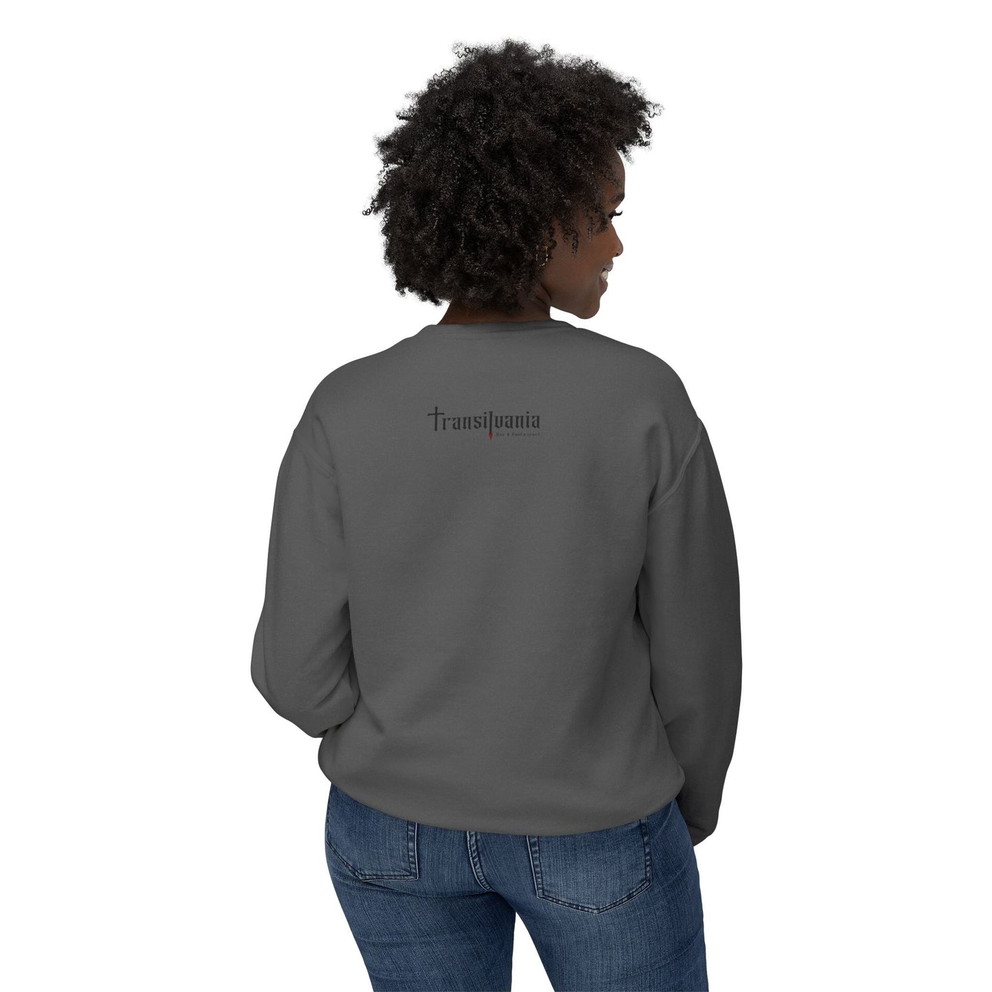 Unisex Halloween Vampire Crewneck Sweatshirt - 'Always Start Your Day with a Smile'